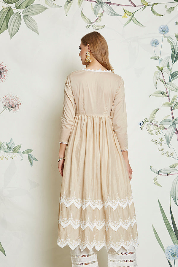 Marigold Kurta Beige