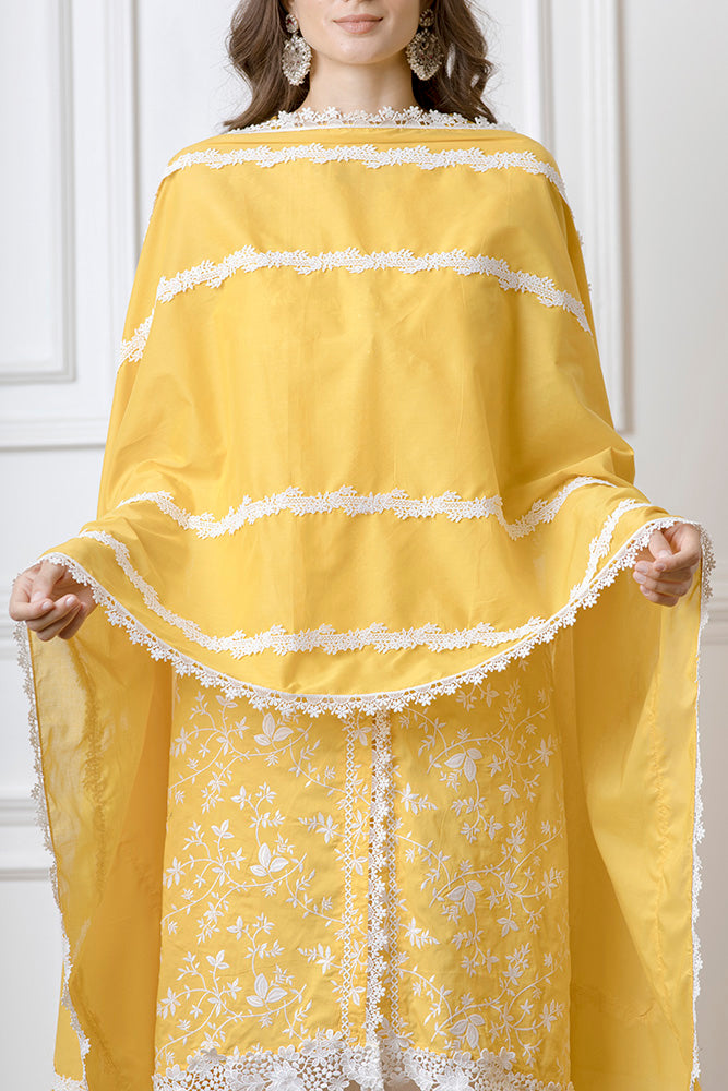 Mulmul Camellia Dupatta