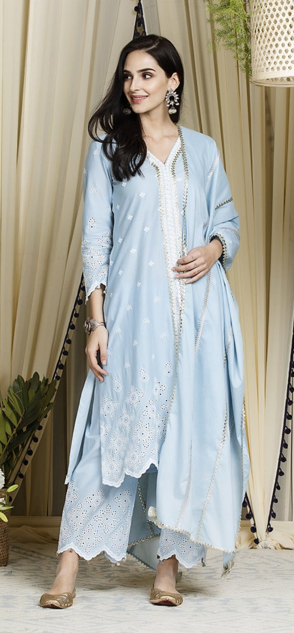 Ophelia Supima Cotton Kurta with Palazzo Set