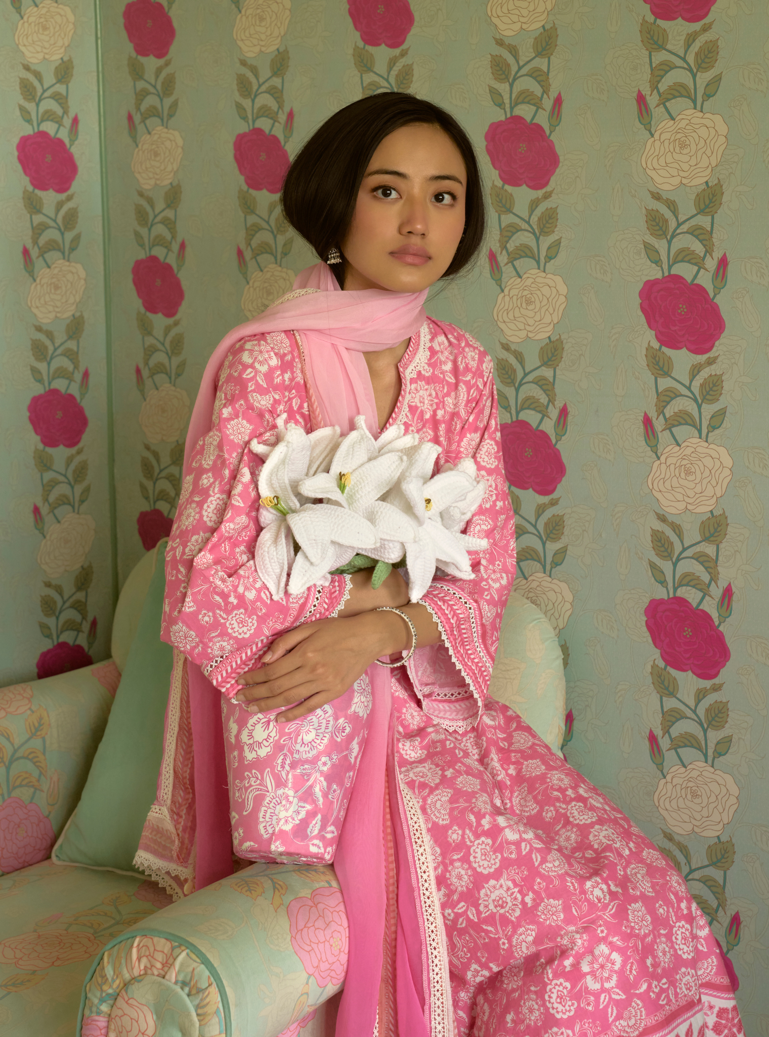 Rosabelle Rani Pink Mulmul Supima Cotton Kurta Set