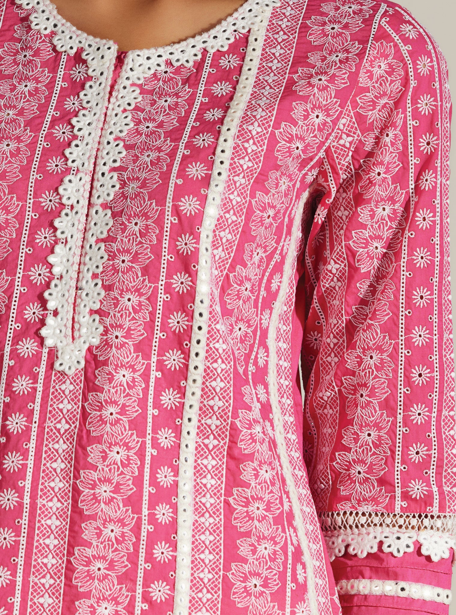 Patricia Supima Cotton Pink Kurta Set