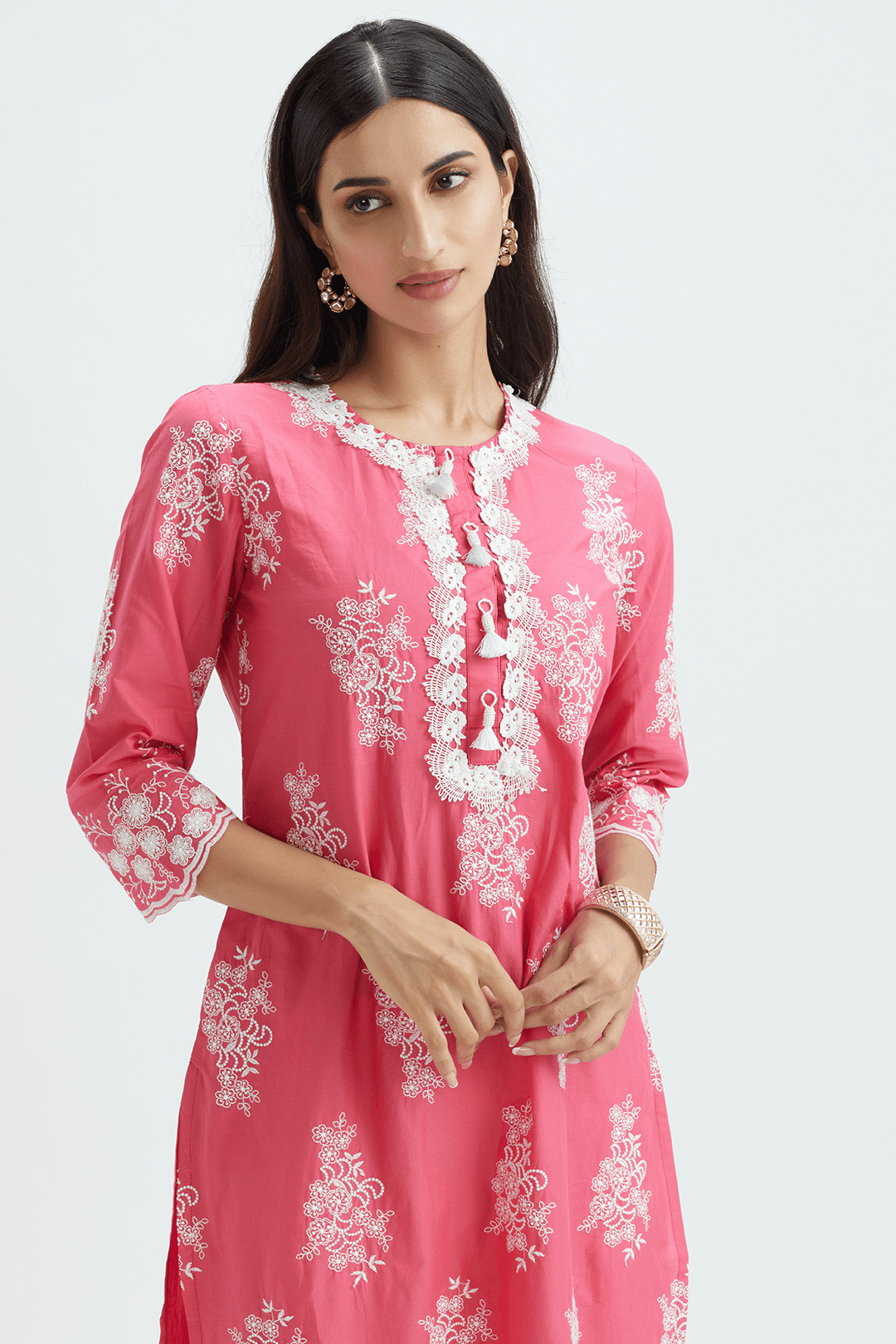 Perla Supima Cotton Pink Kurta set