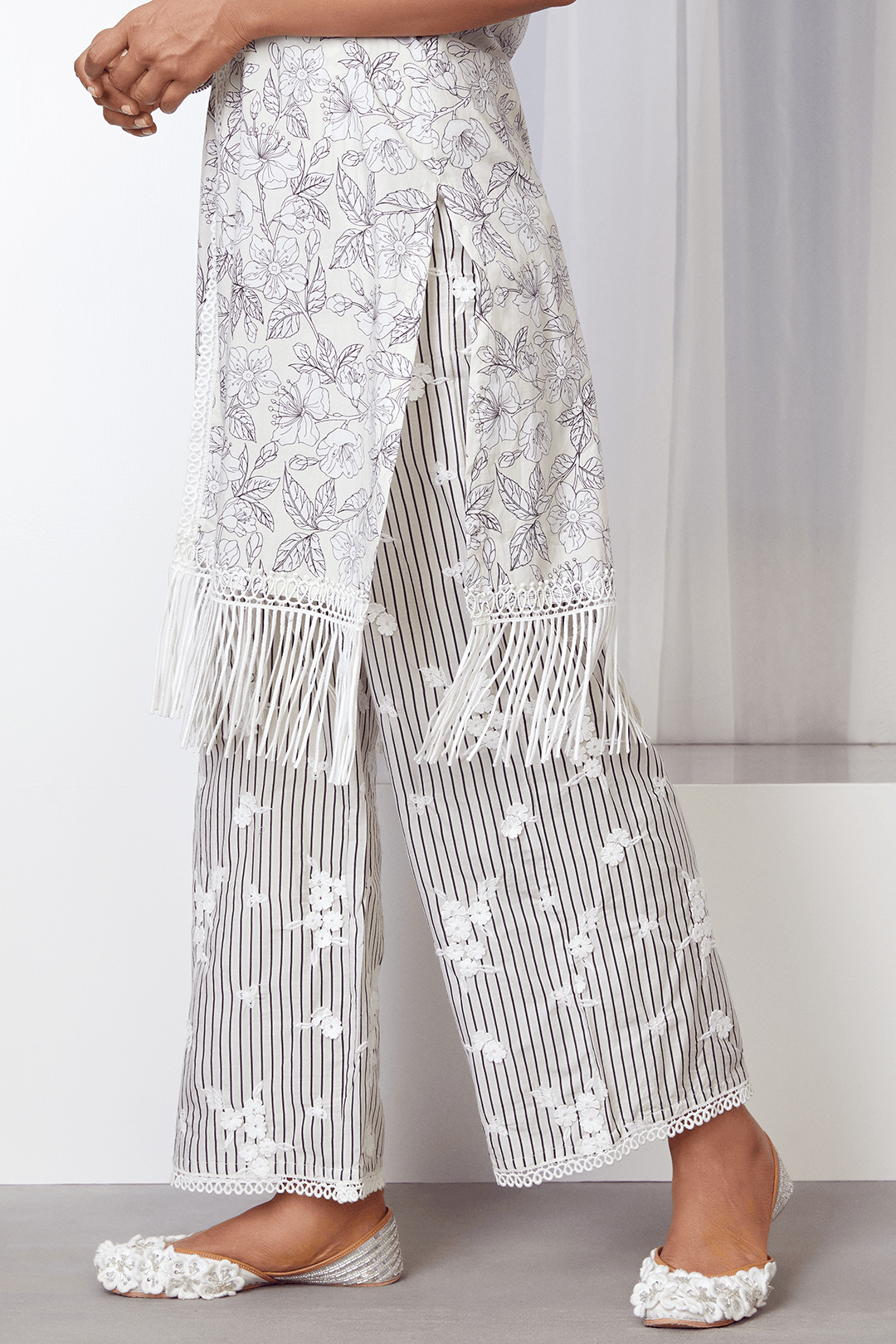 Mulmul Supima Cotton Salone Light Blue Palazzo