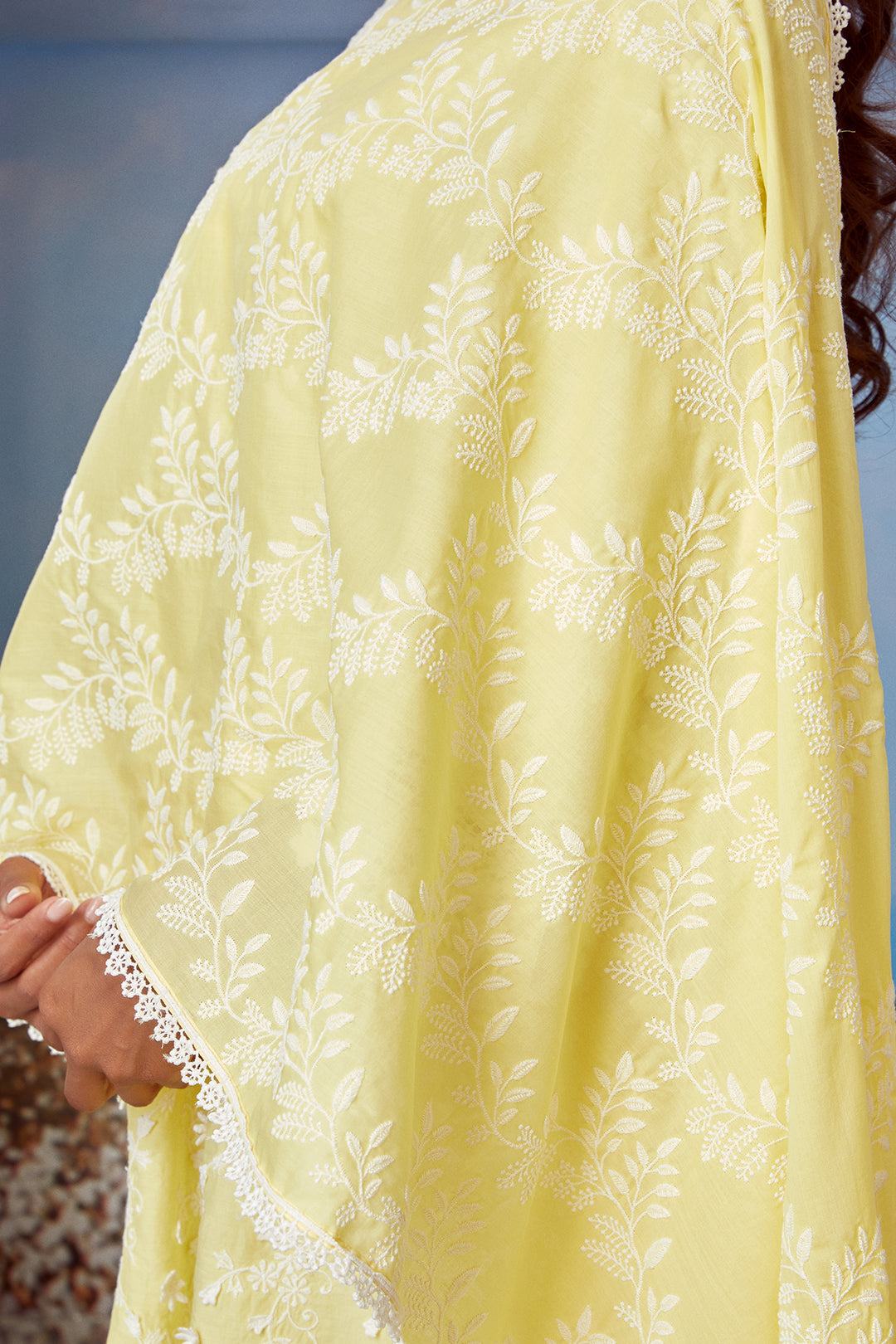 Mulmul Supima Cotton Baybreeze Yellow Kurta