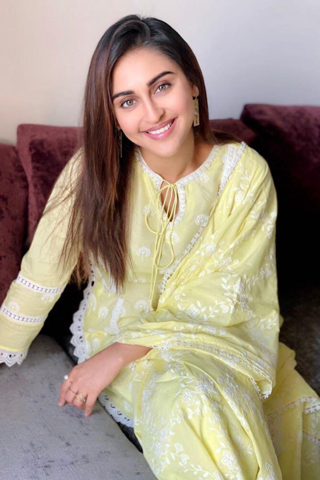 Snowdrop Yellow Kurta with Garara Set