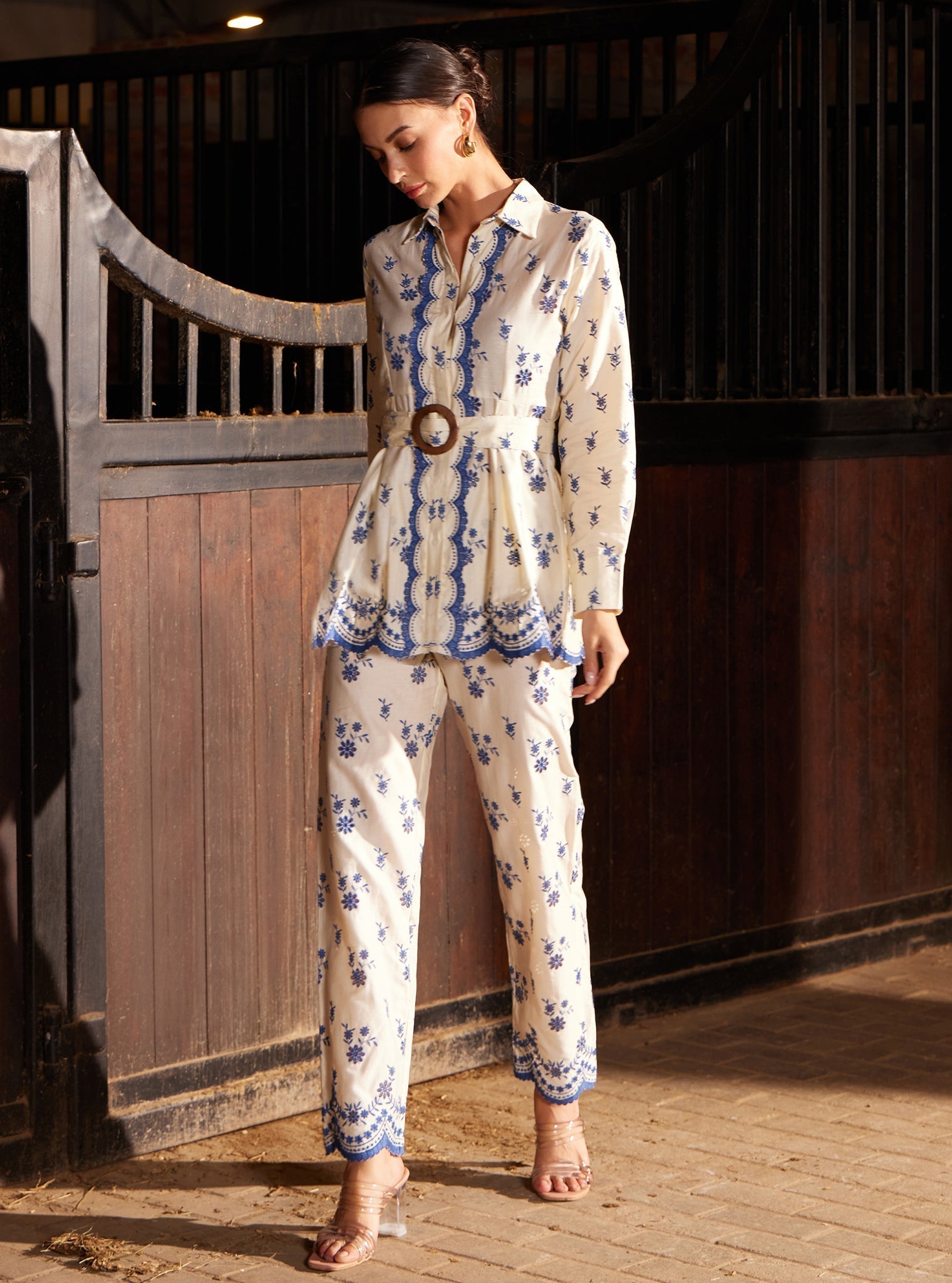 Mulmul Pima Daphne Off White Pant