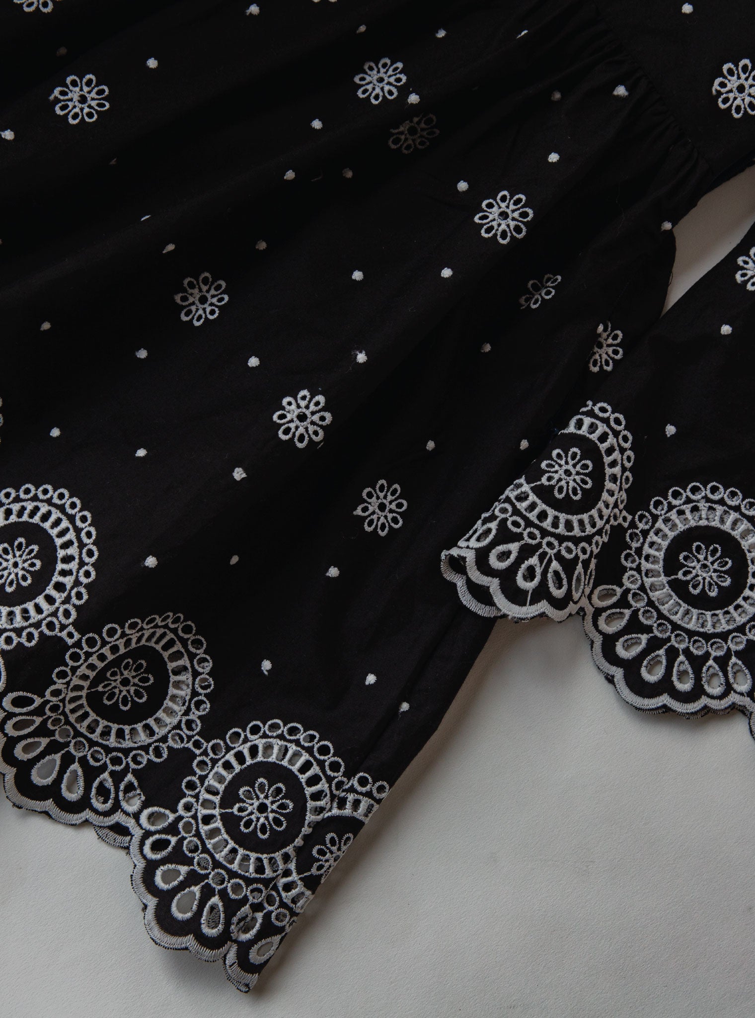 Aurelia Supima Cotton Black Top with Bell Bottom Set