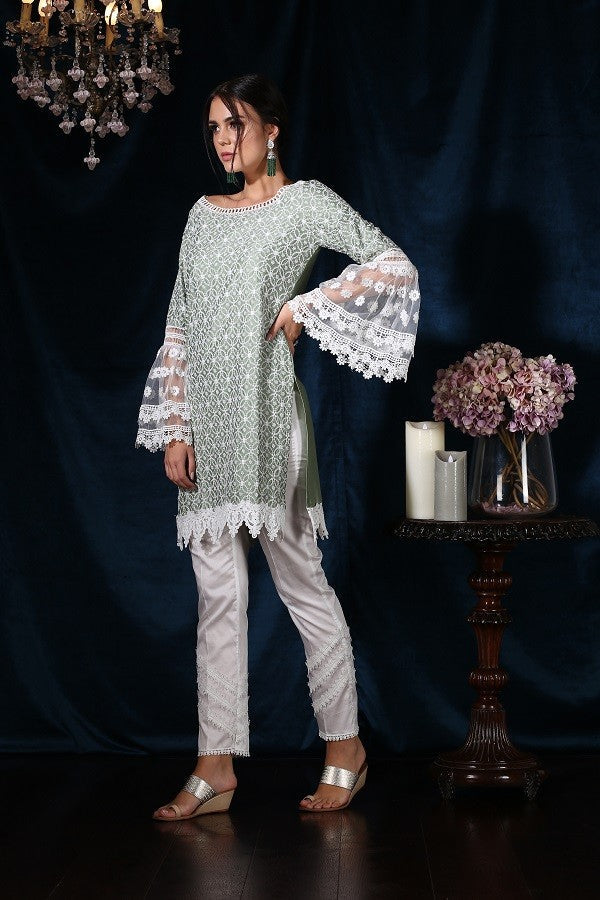 Bellflower Kurta Green