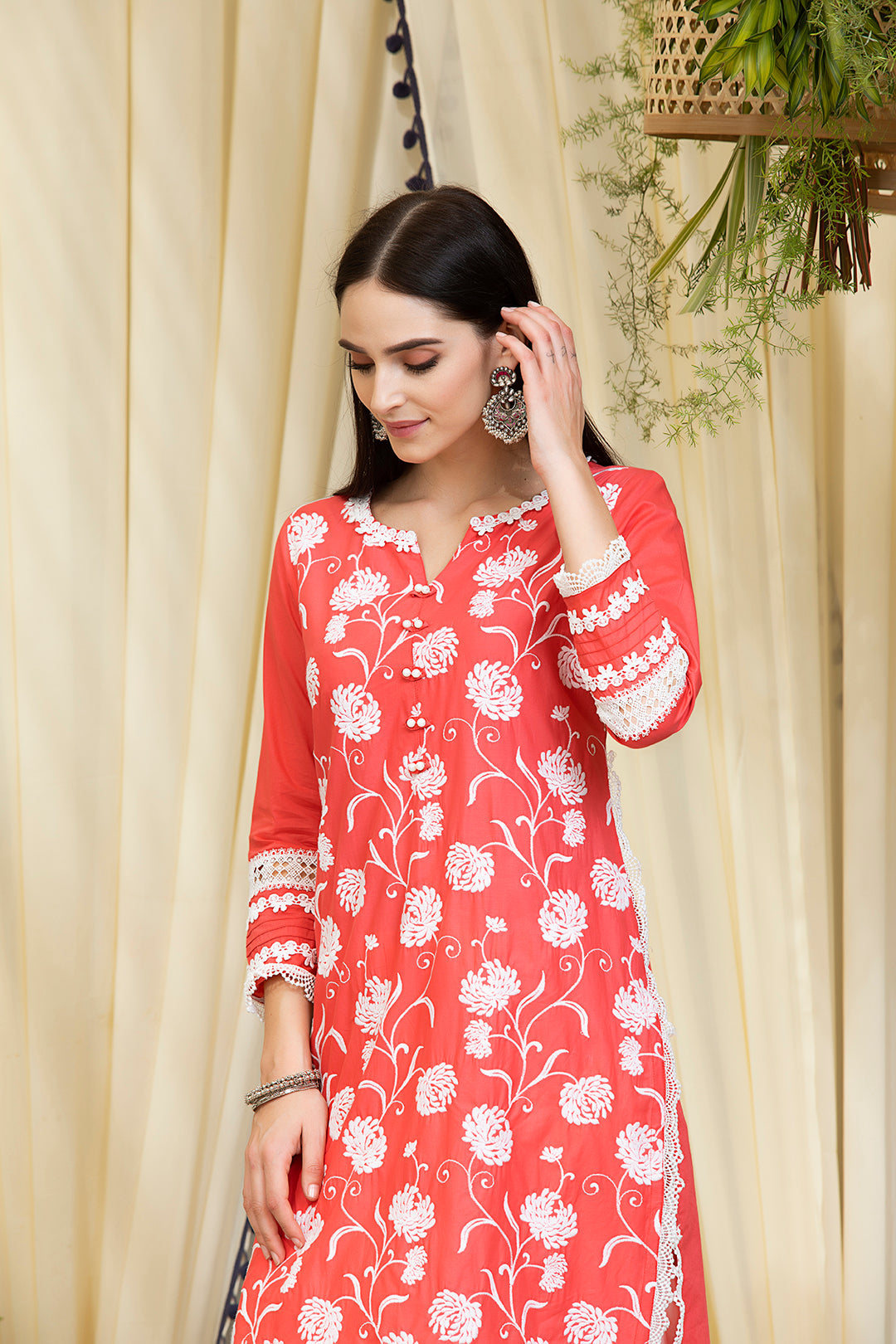 Mulmul Cotton Claudia Kurta With Patiala
