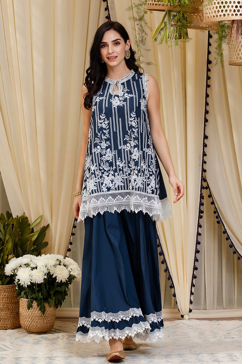 Blossom kurta with Blossom Sharara