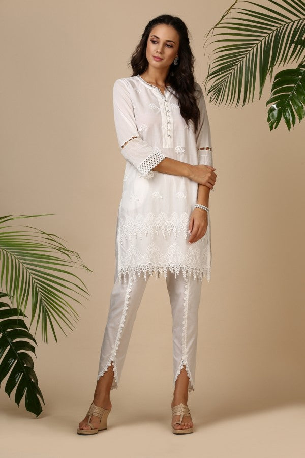Aster Kurta White