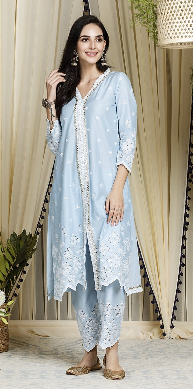 Ophelia Supima Cotton Kurta with Palazzo Set