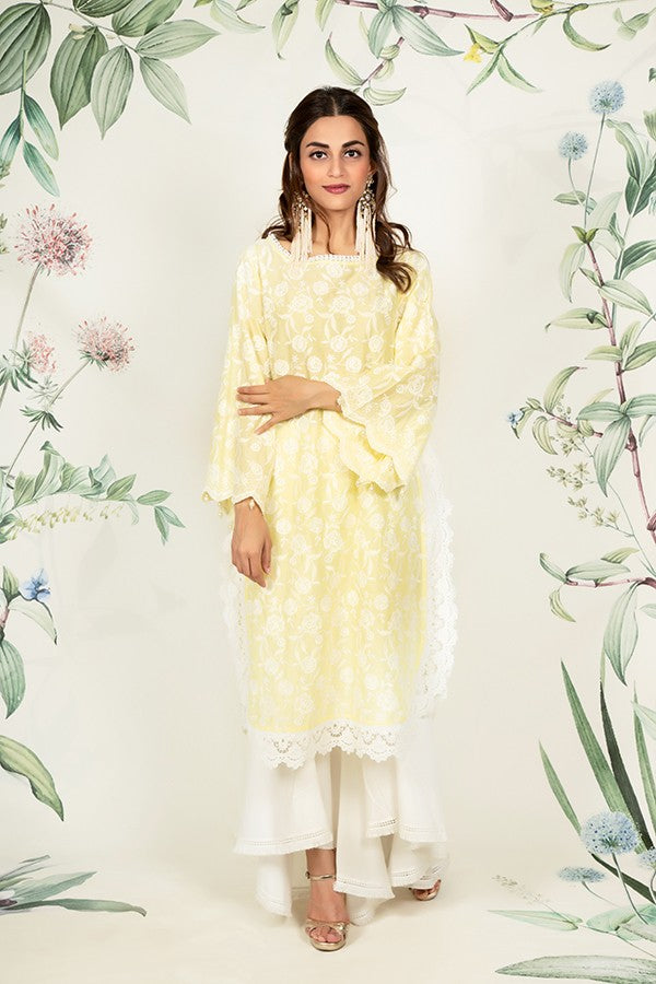 Rosebud Kurta Yellow