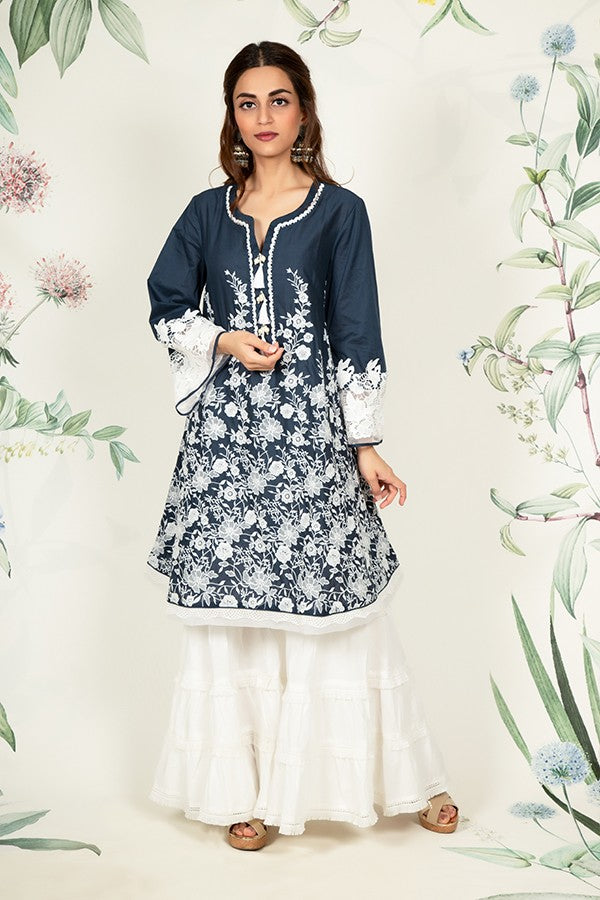 Primrose Kurta Navy Blue