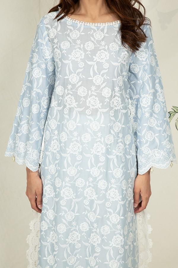 Rosebud Kurta Light Blue and Tassel pyajama