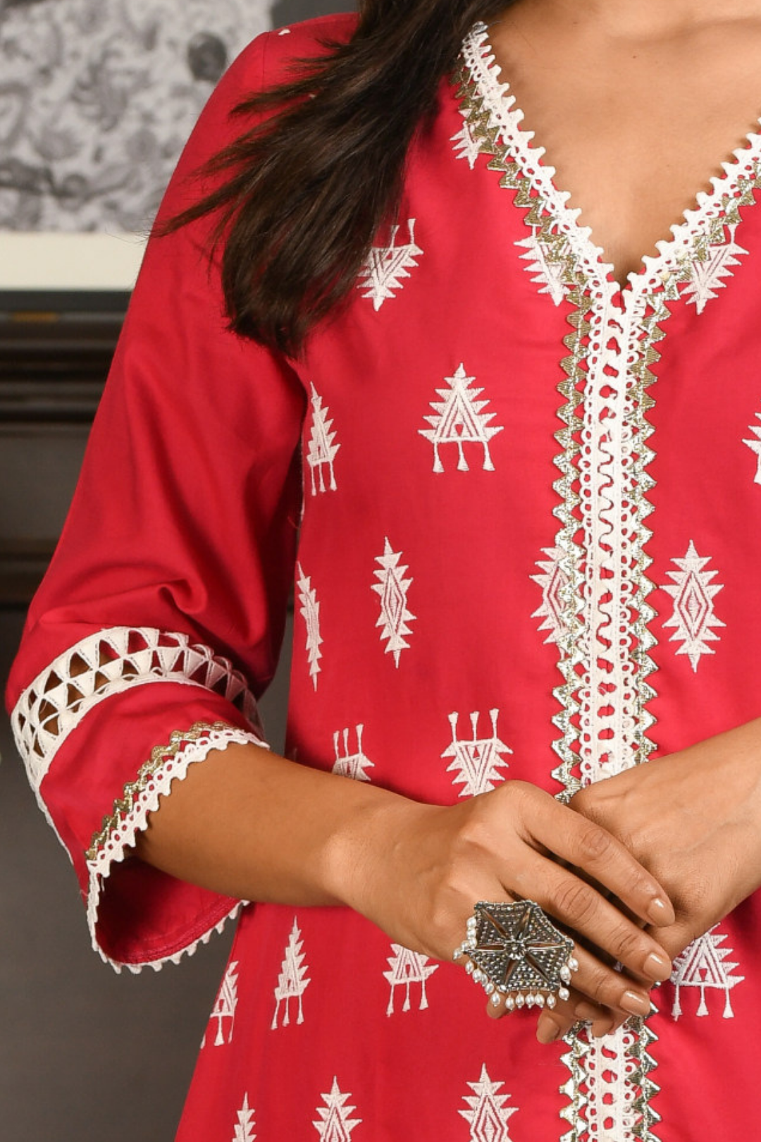 PIMA SATIN NARA KURTA