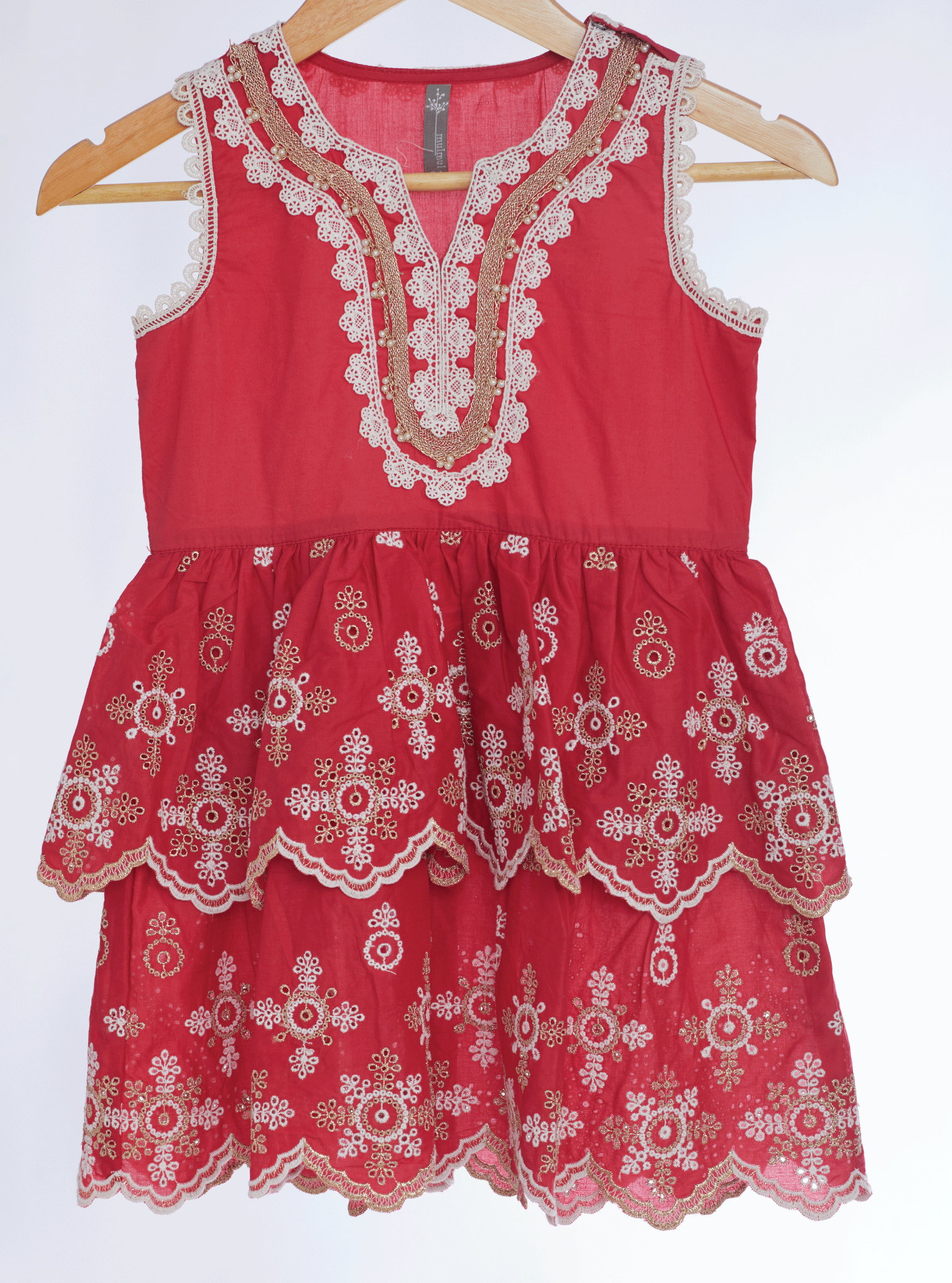 Nell Supima Cotton Red Kurta Set