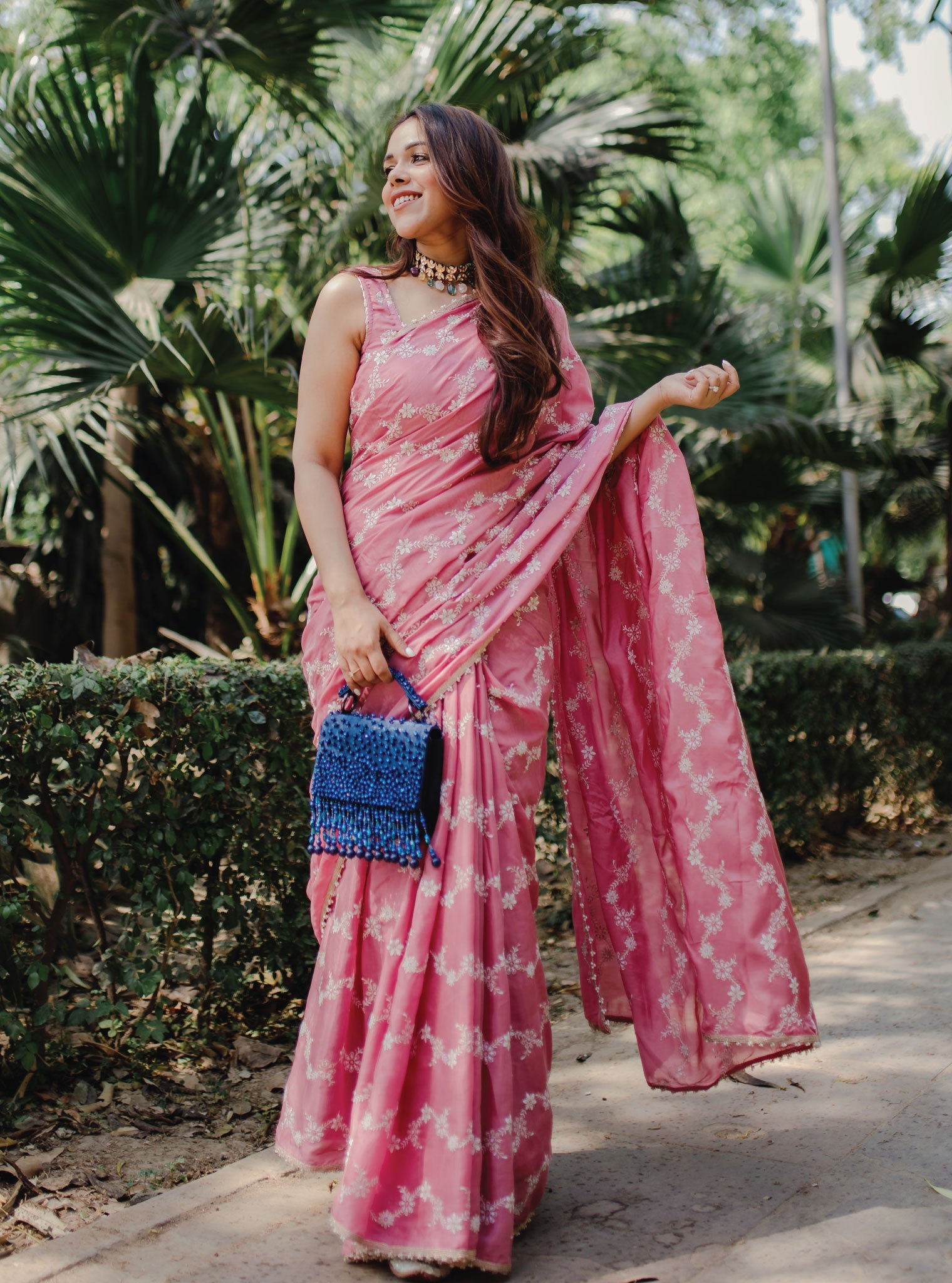 Pelling Japanese Silk Mauve Saree