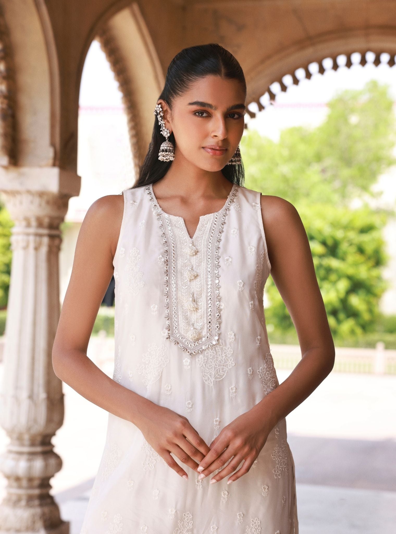 Taveli Off-White Kurta Set