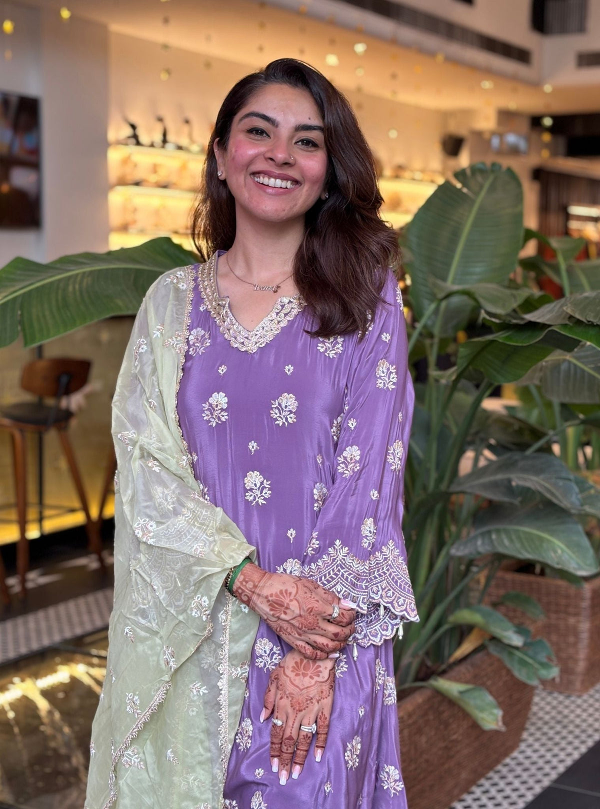 Mehar Pima Violet Kurta Set