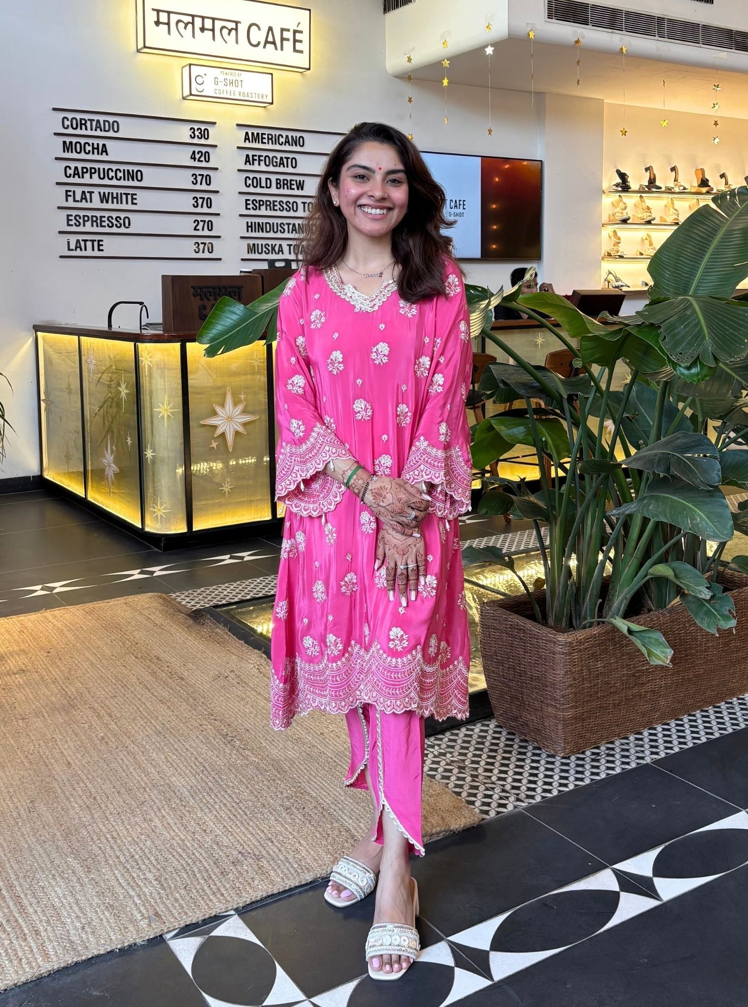 Mehar Pima Fuschia Kurta Set