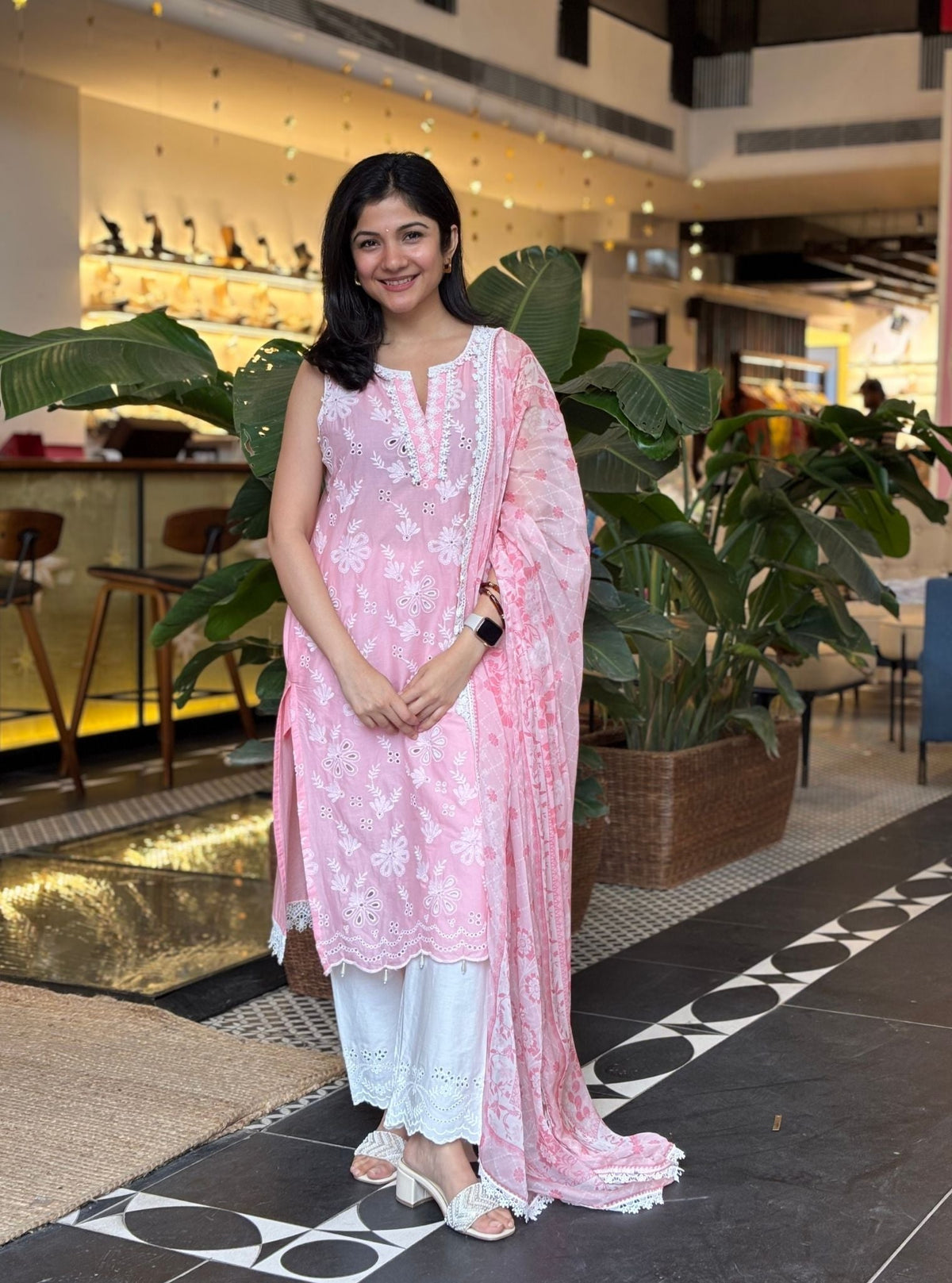 Neel Supima Cotton Pink Kurta Set