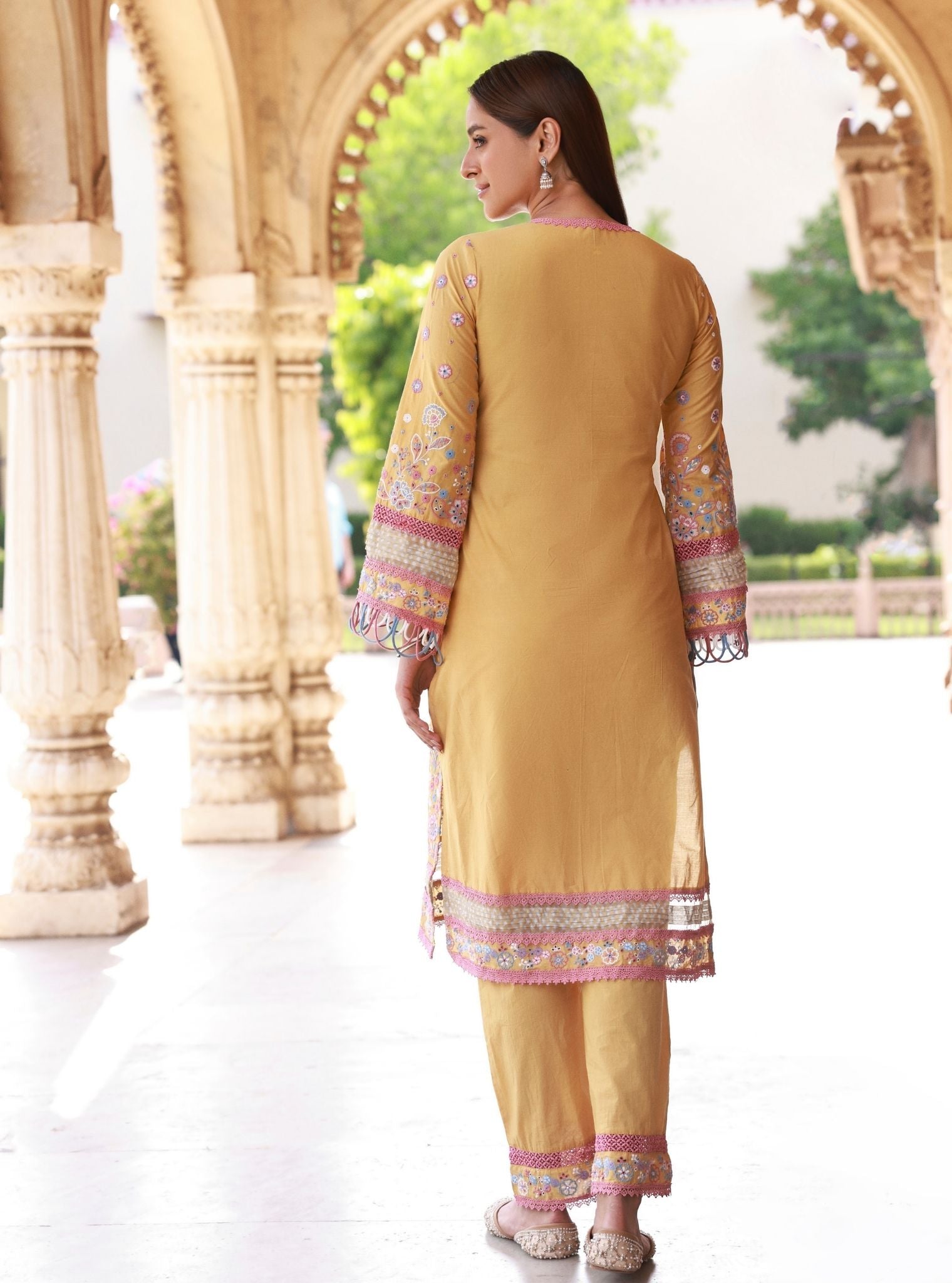 Avarni Mustard Kurta Set