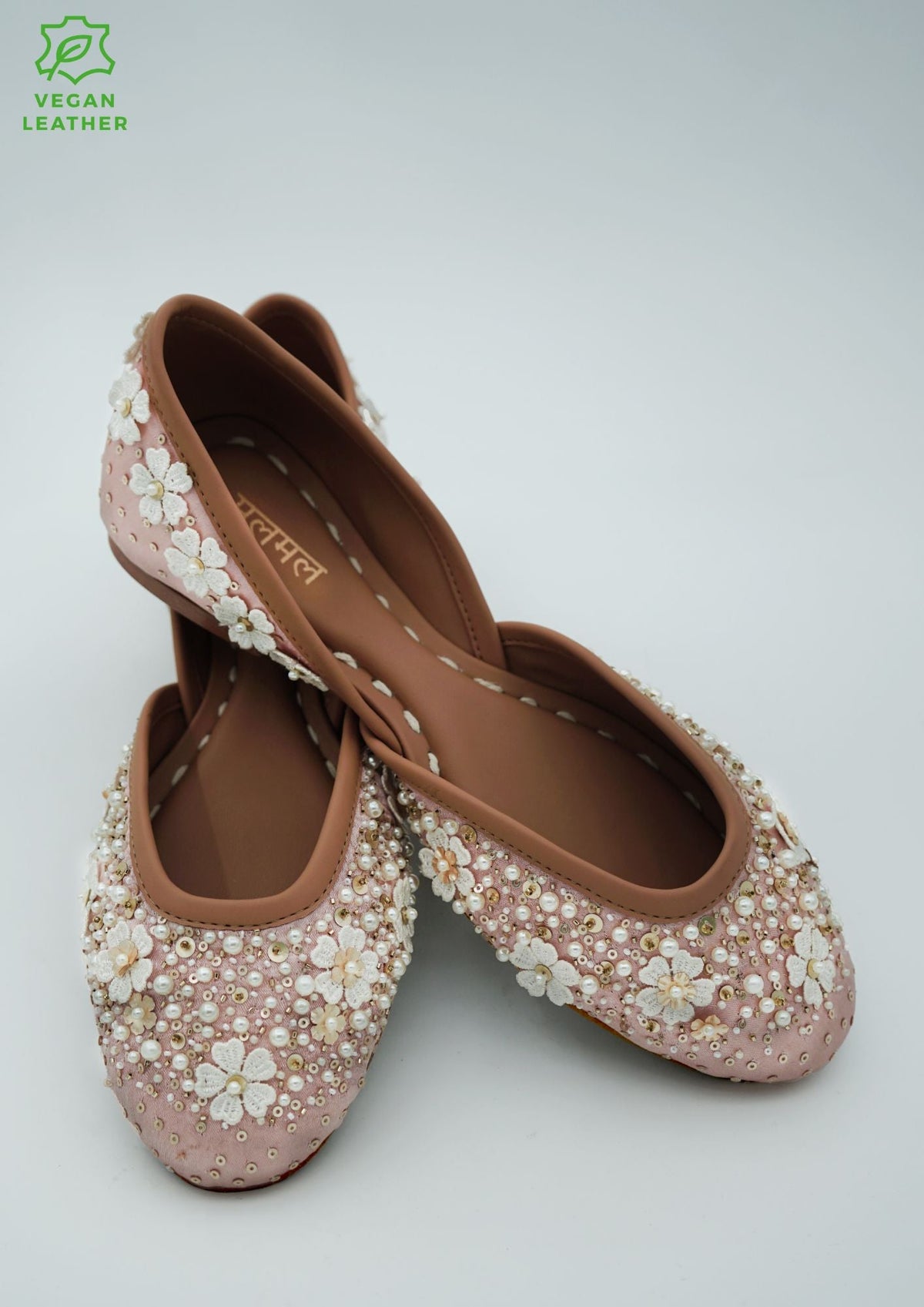 Eshaal Rose Gold Vegan Jutti