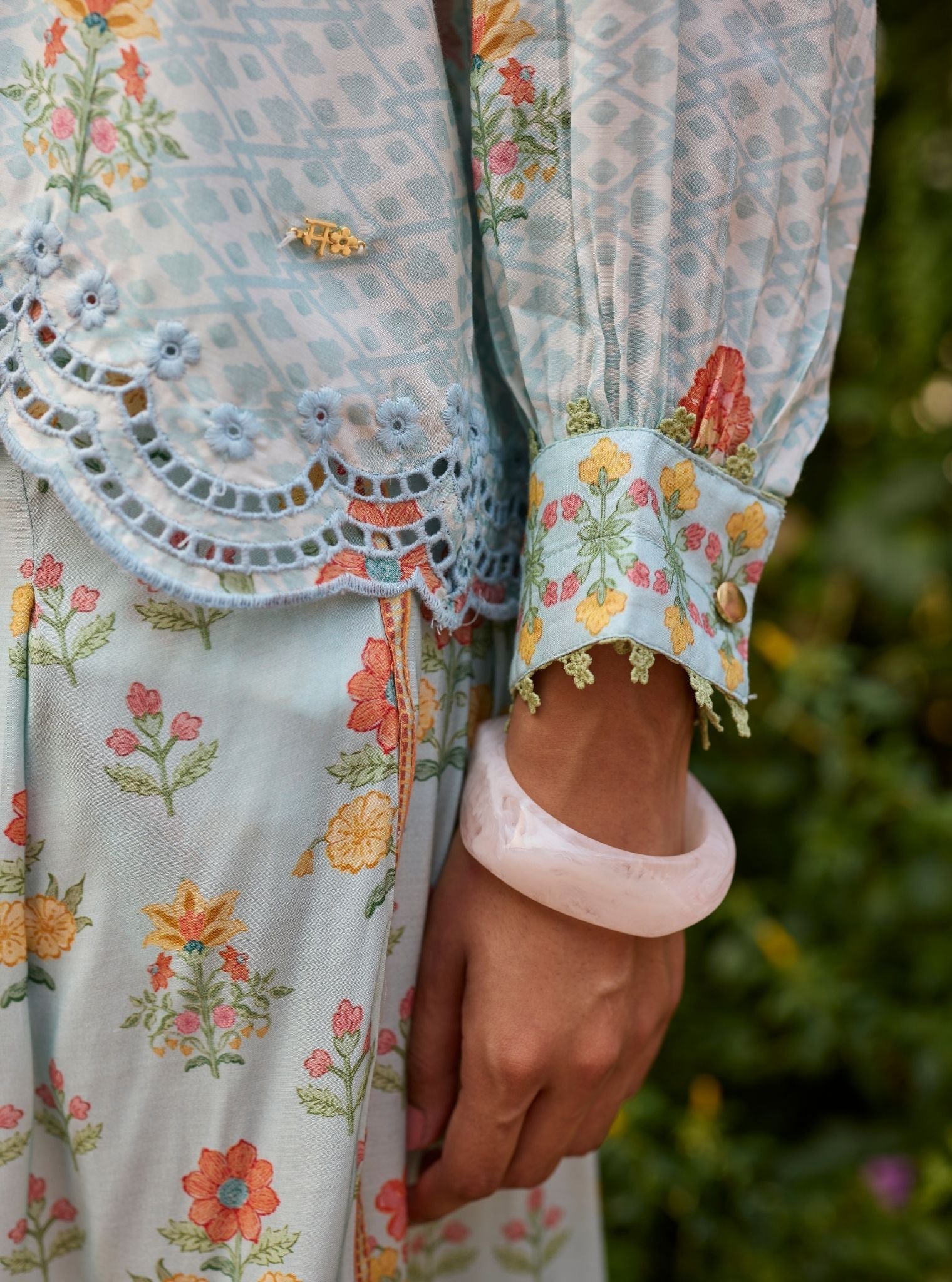 Evaya Lawn Blue Co-ord Set