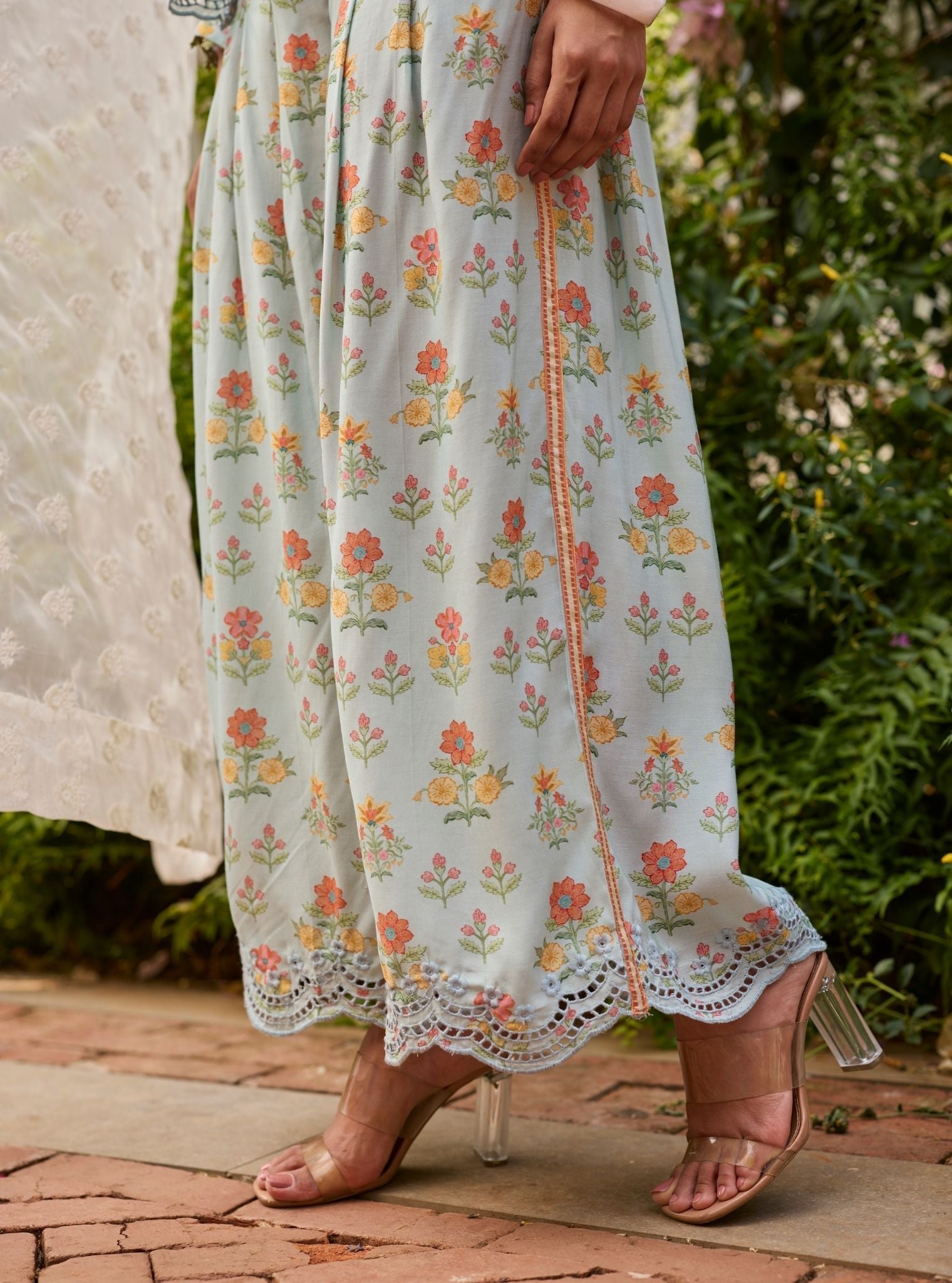 Evaya Lawn Blue Co-ord Set
