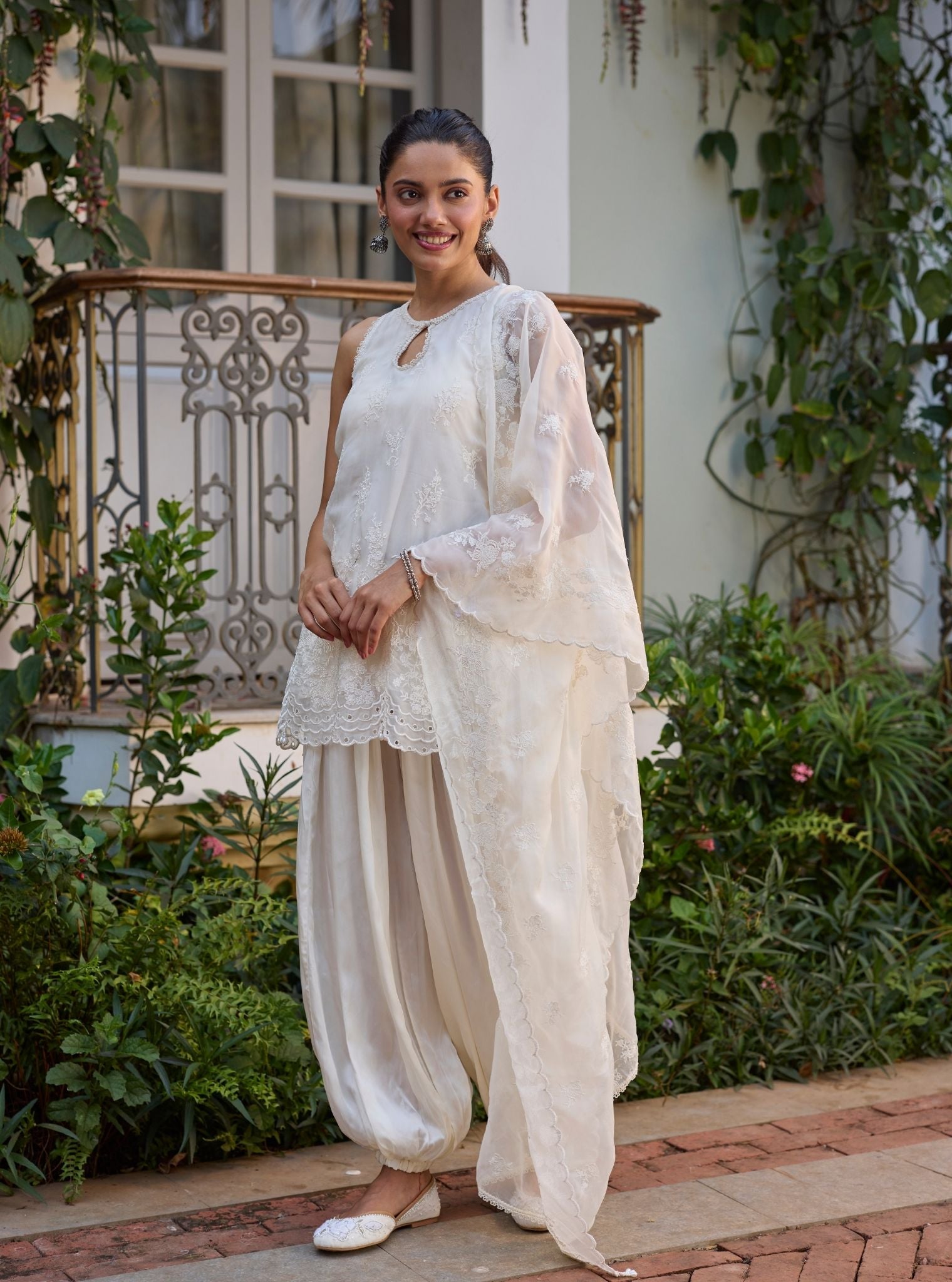 Nino Organza Off White Kurta Set