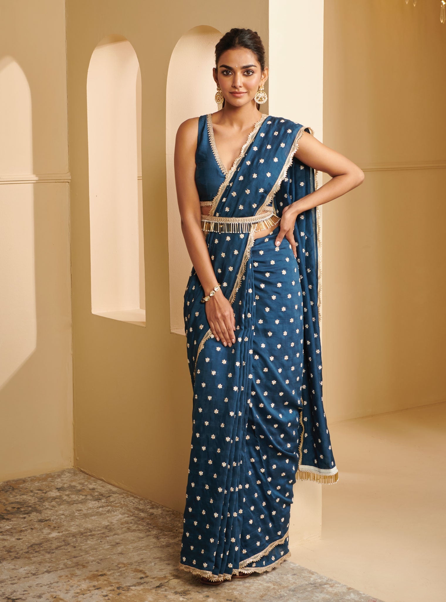 Avana Silk Navy Saree