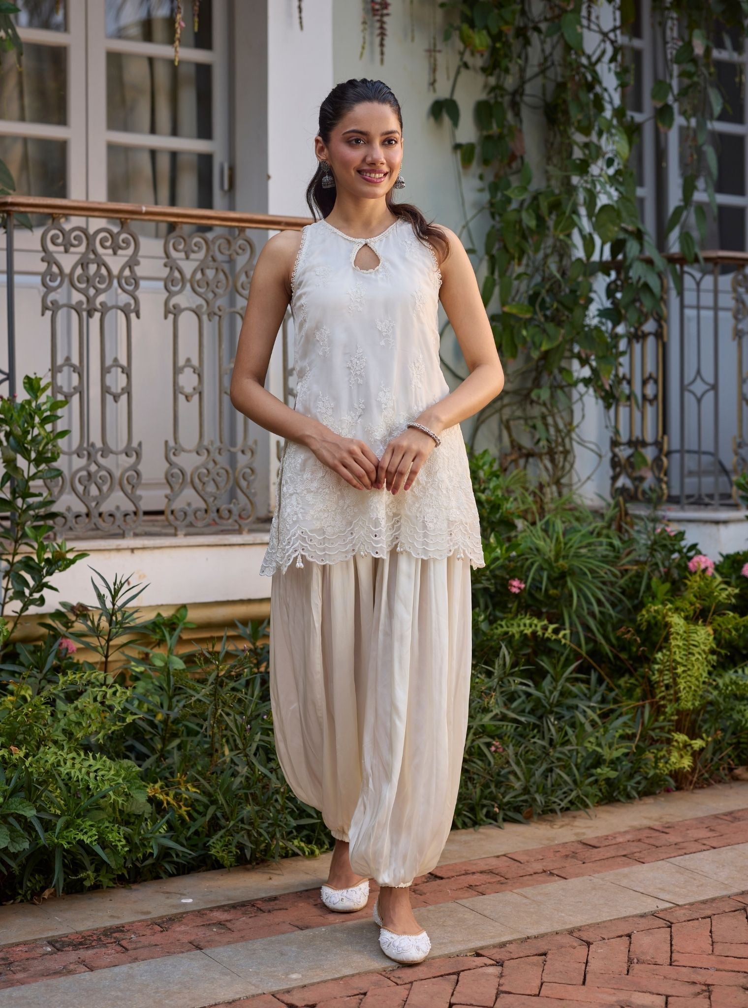 Nino Organza Off White Kurta Set