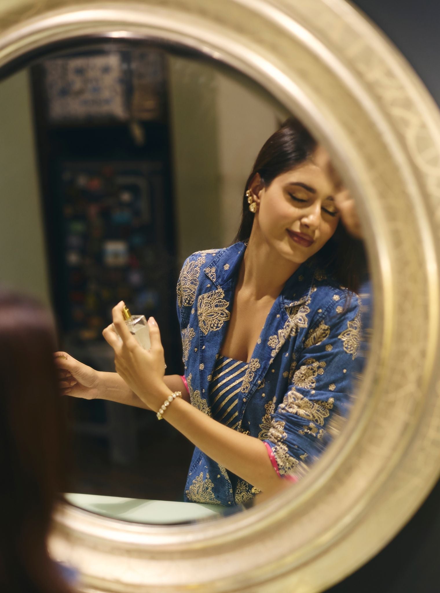 Nayira Denim Jacket & Sharara Set