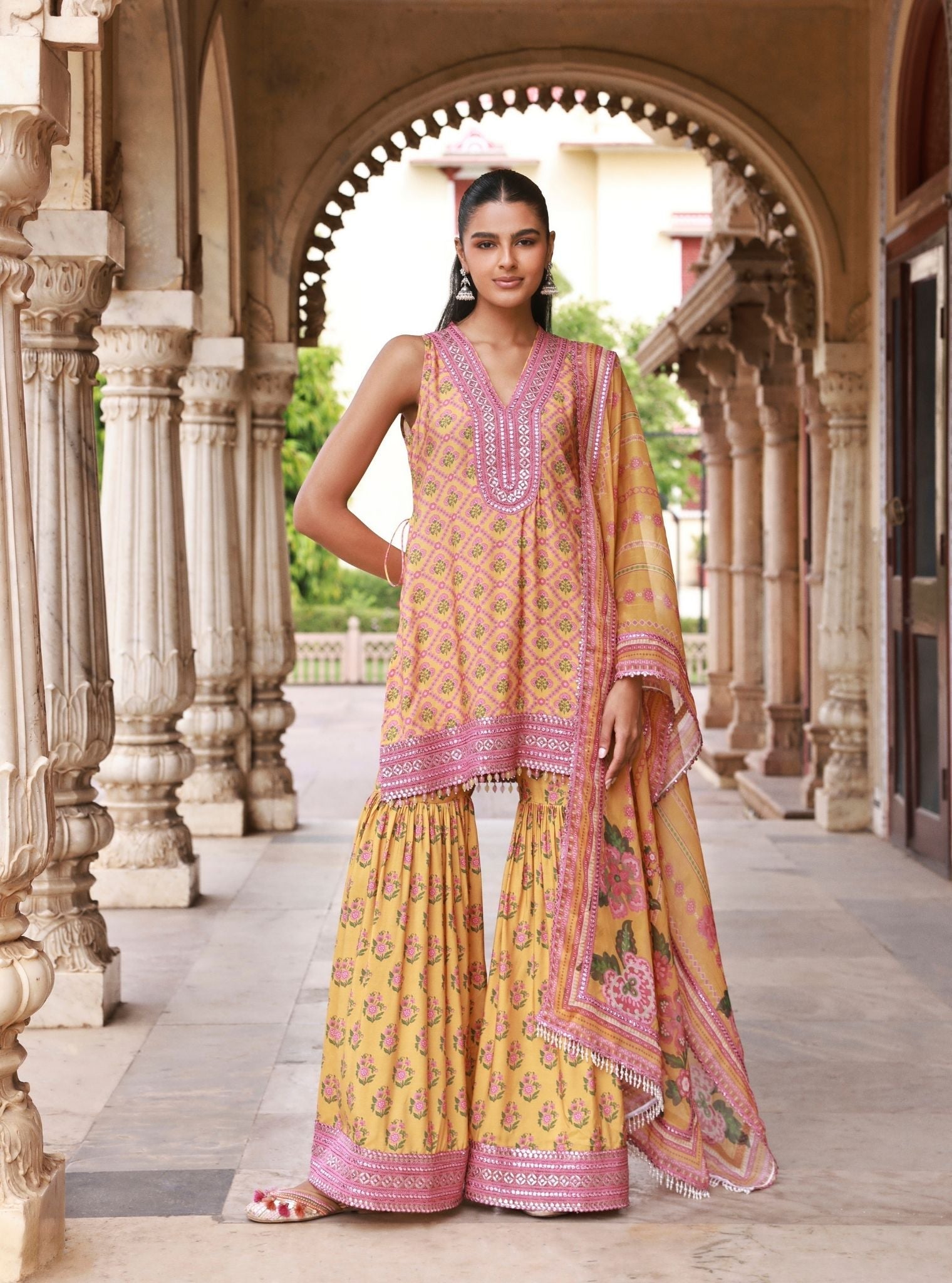 Divaya Mustard Kurta Set