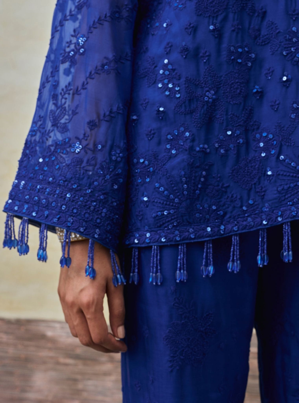 Reja Organza Electric Blue Co-ord Set