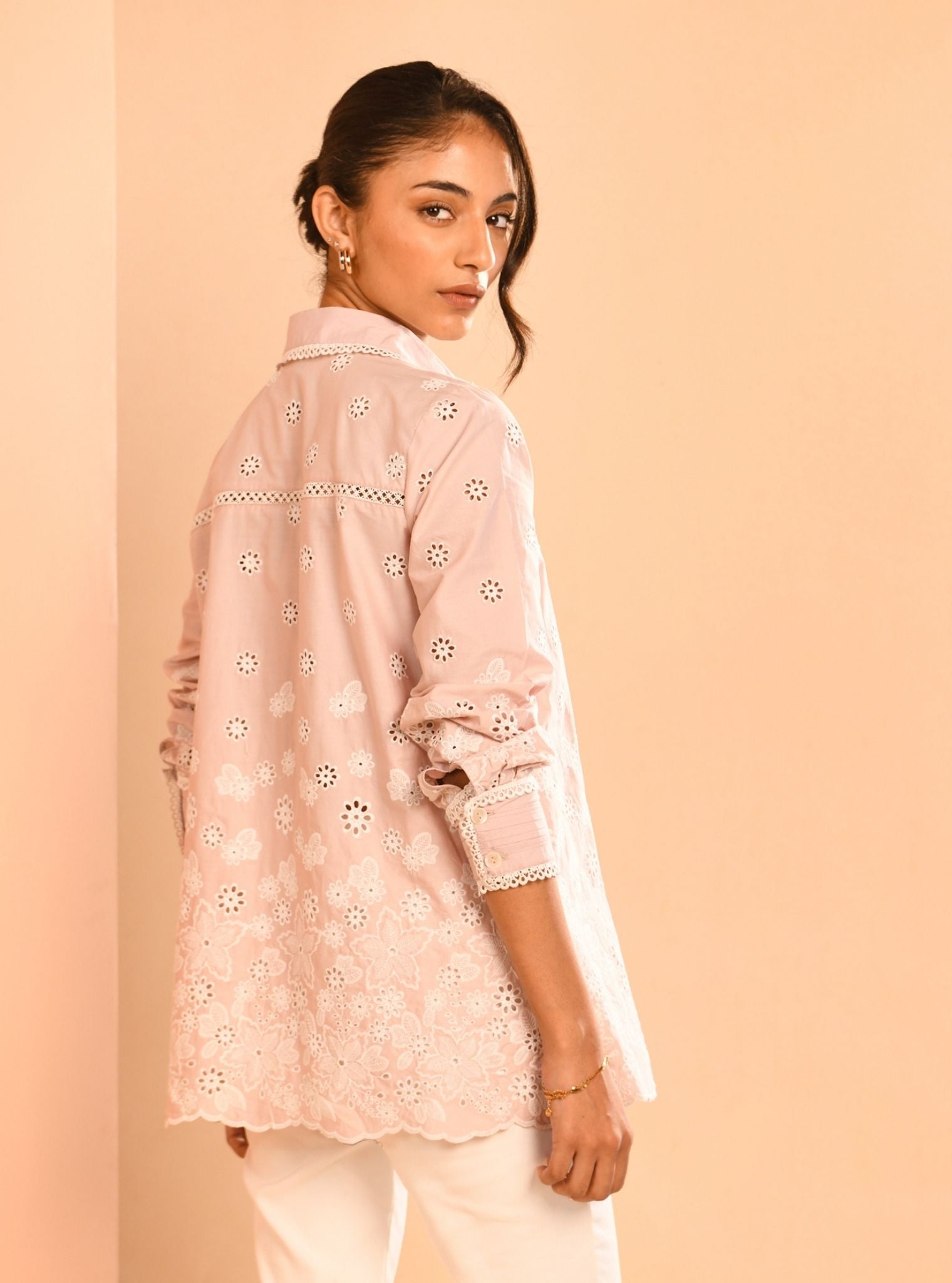 Bea Iconic Cotton Dusty Pink Shirt