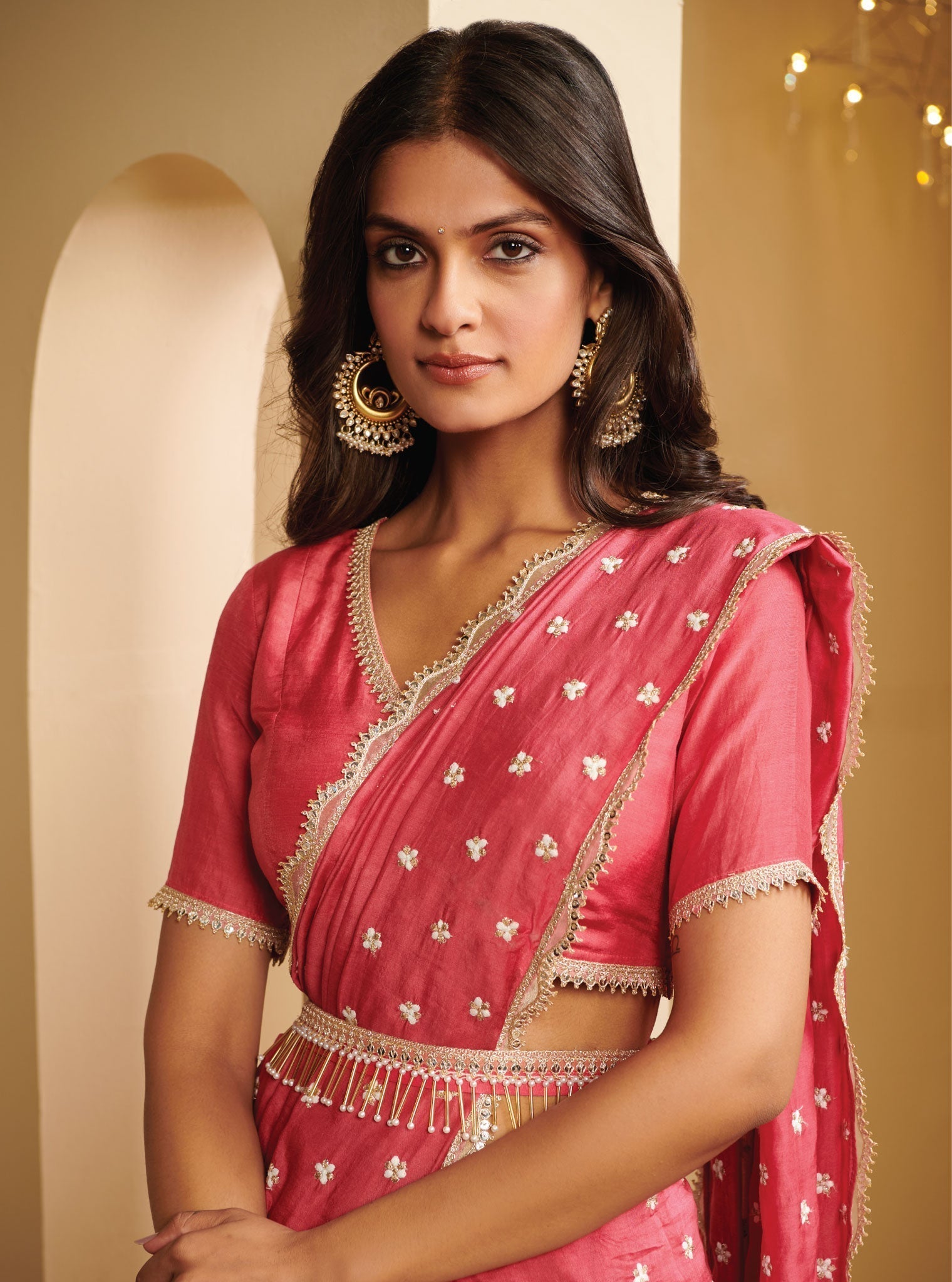 Avana Silk Fuchsia Saree