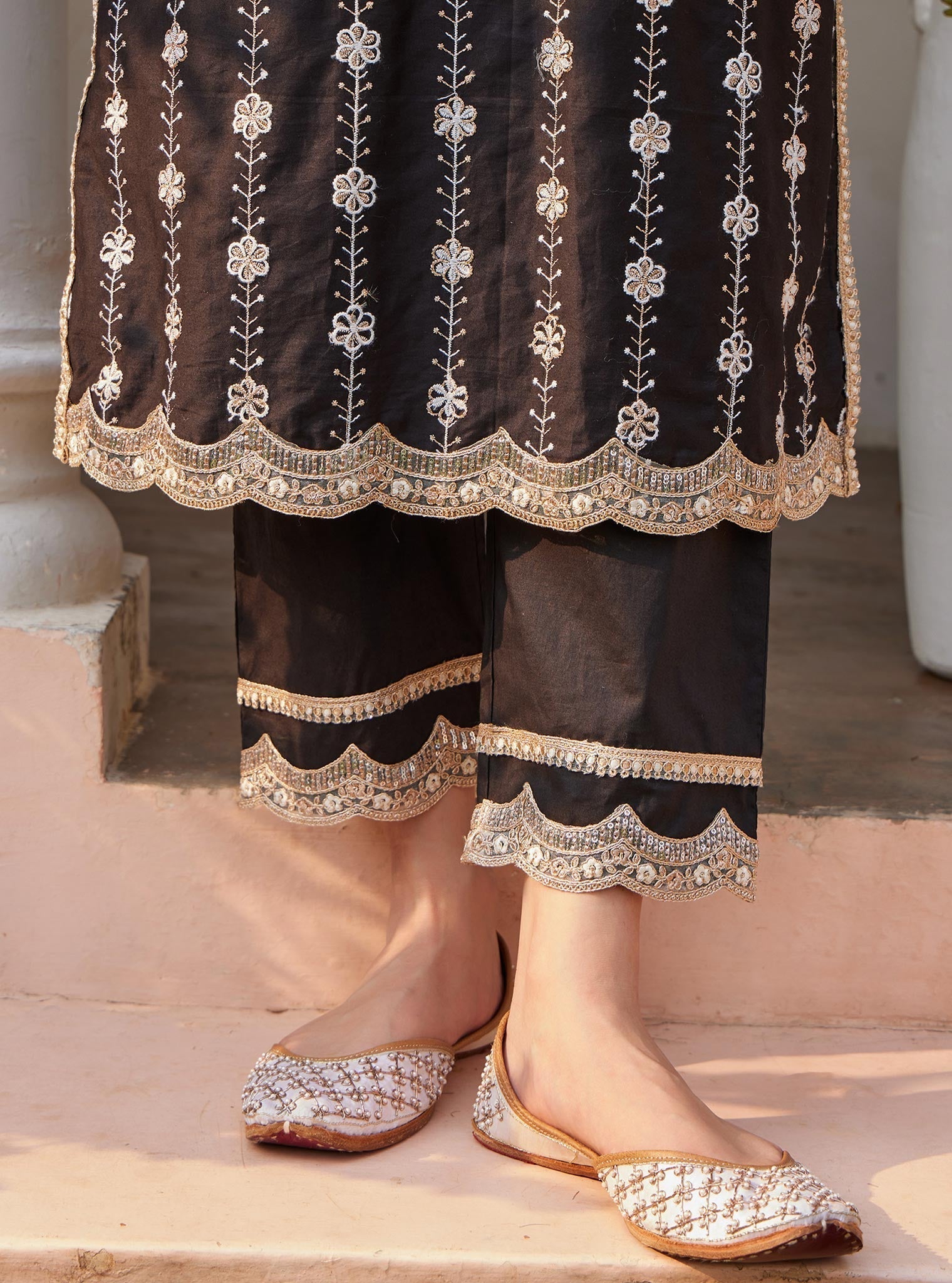 Mulmul Pima Jheel Black Pant