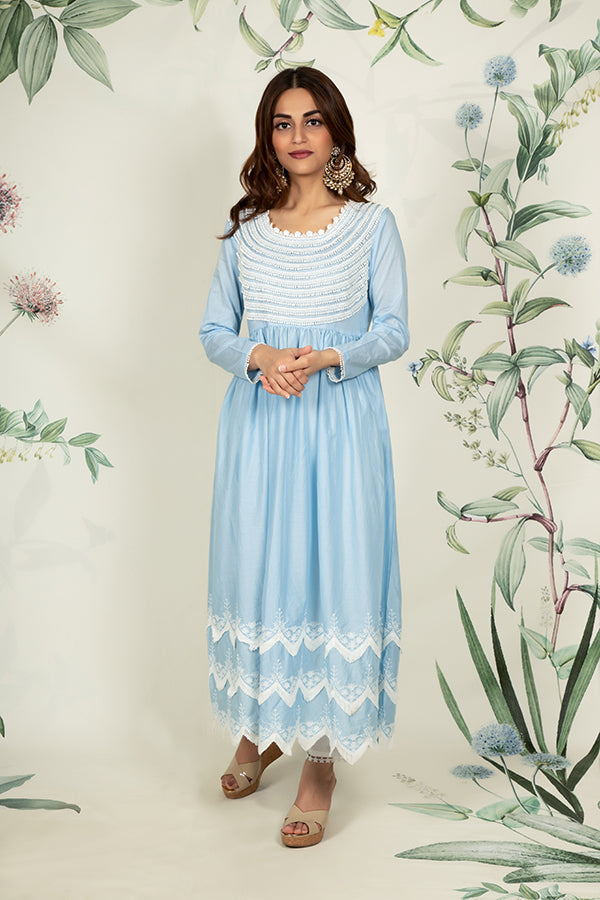 Marigold Kurta Light Blue