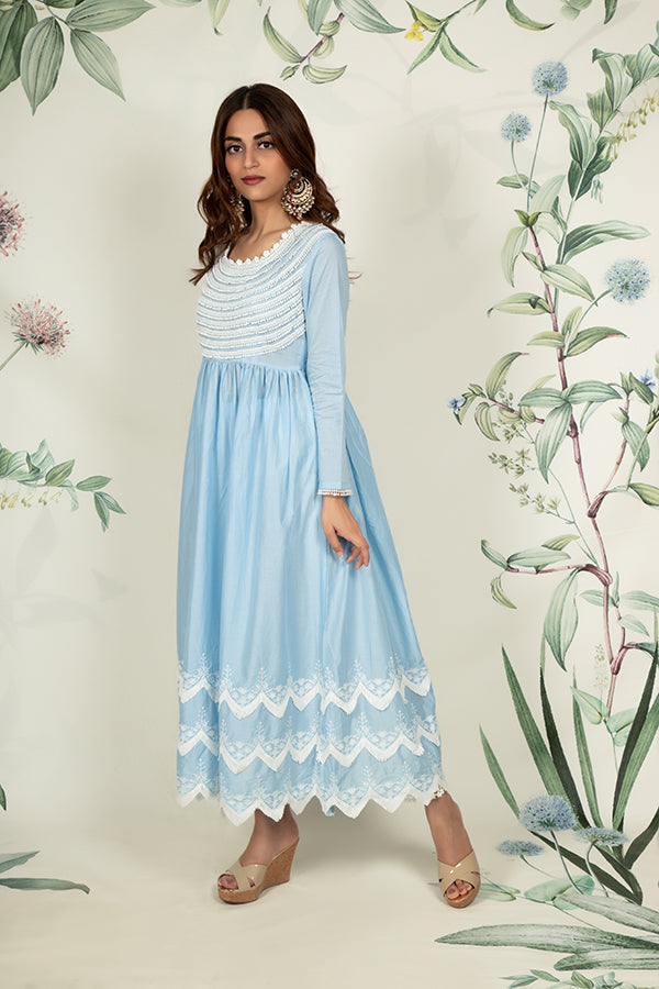 Marigold Kurta Light Blue