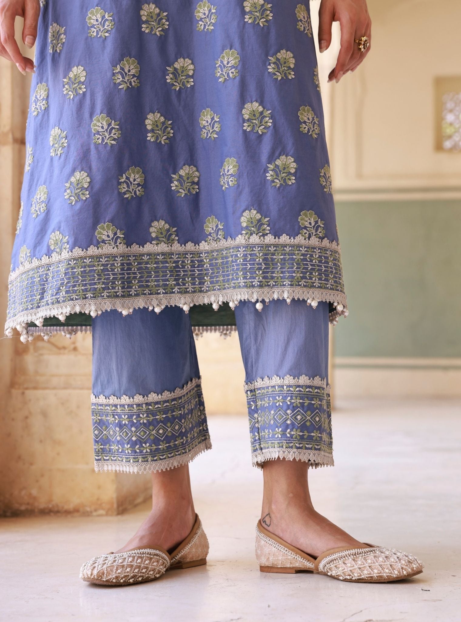 Yalika Denim Kurta Set