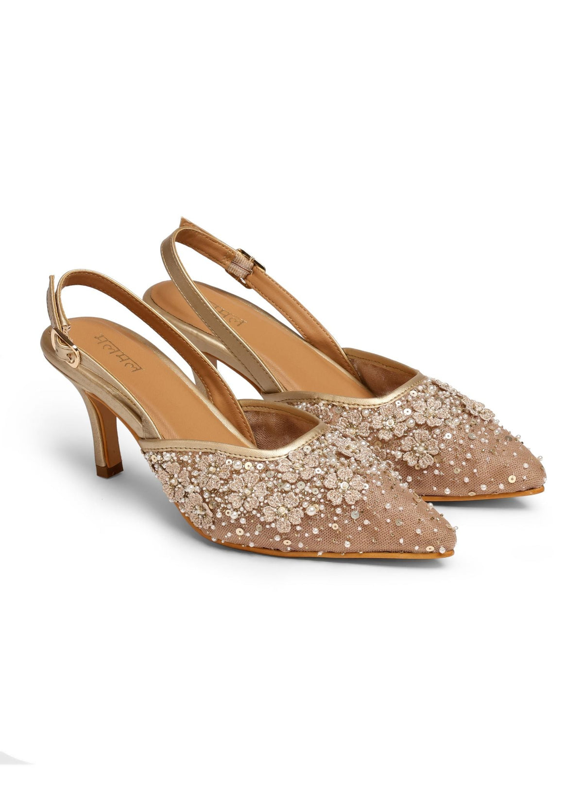 Party Popper Gold Vegan Pointy Heel