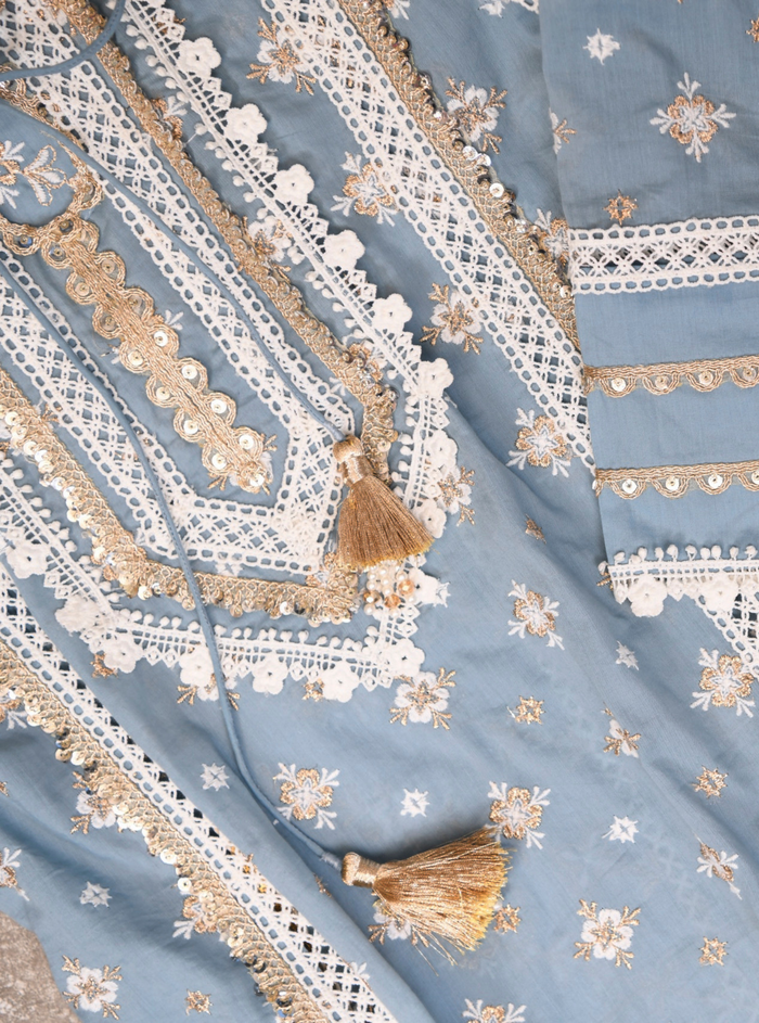 Mulmul Supima Cotton Corey Kurta Teal