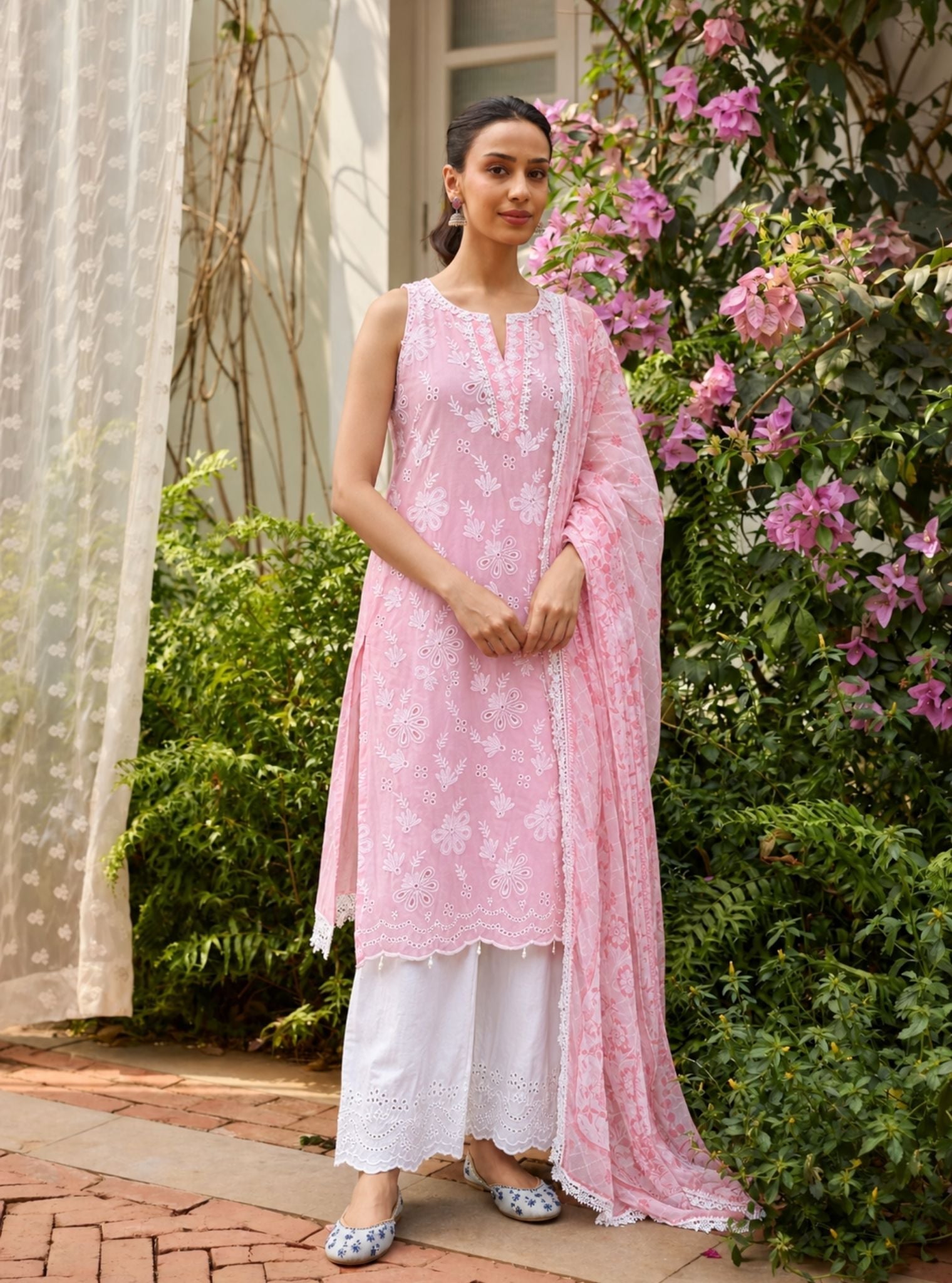 Neel Supima Cotton Pink Kurta Set