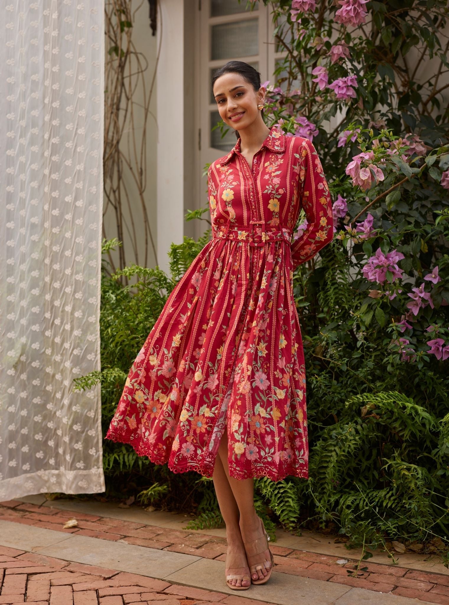 Taara Lawn Red Dress