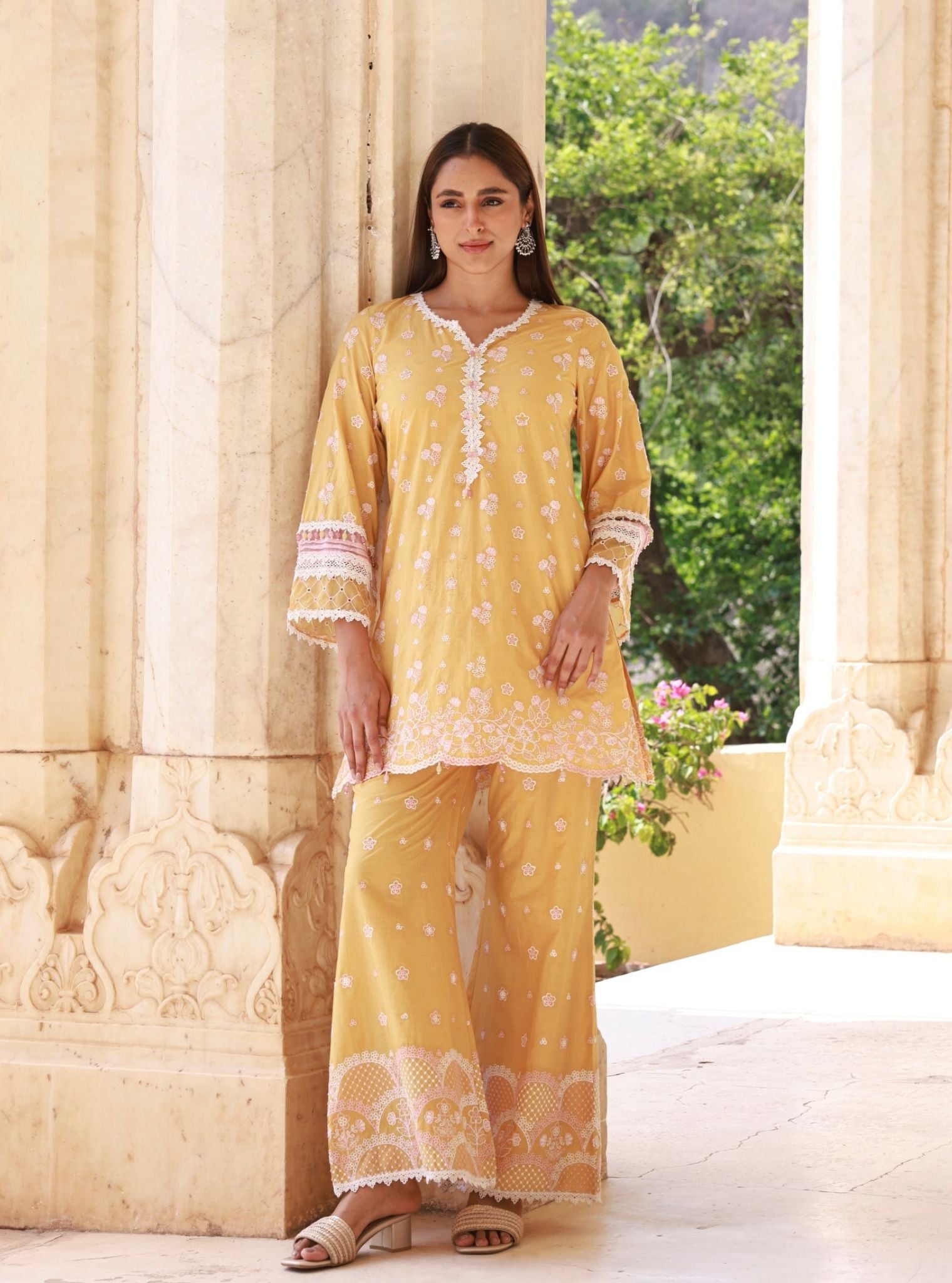 Kaveera Mustard Kurta Set