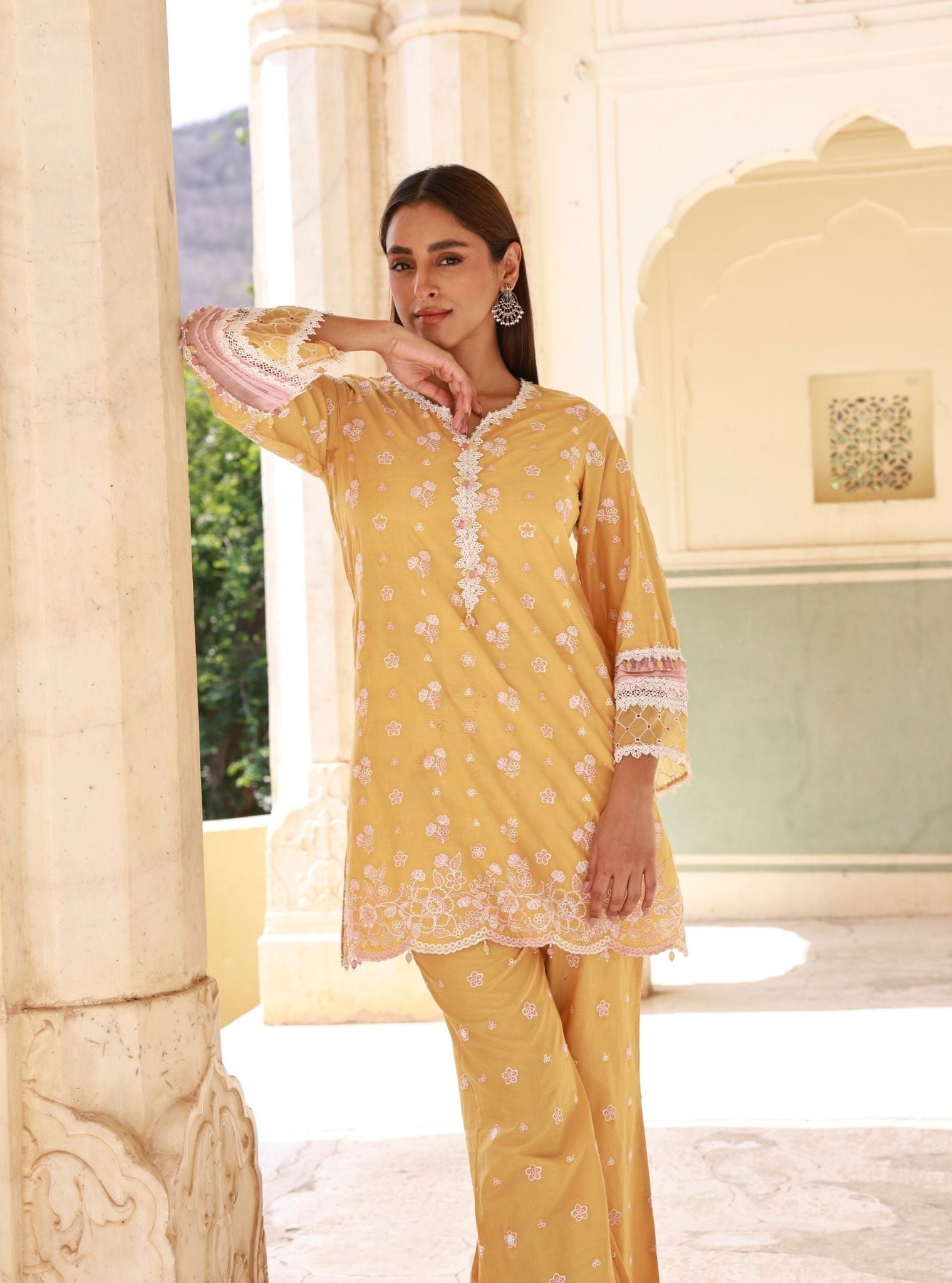 Kaveera Mustard Kurta Set