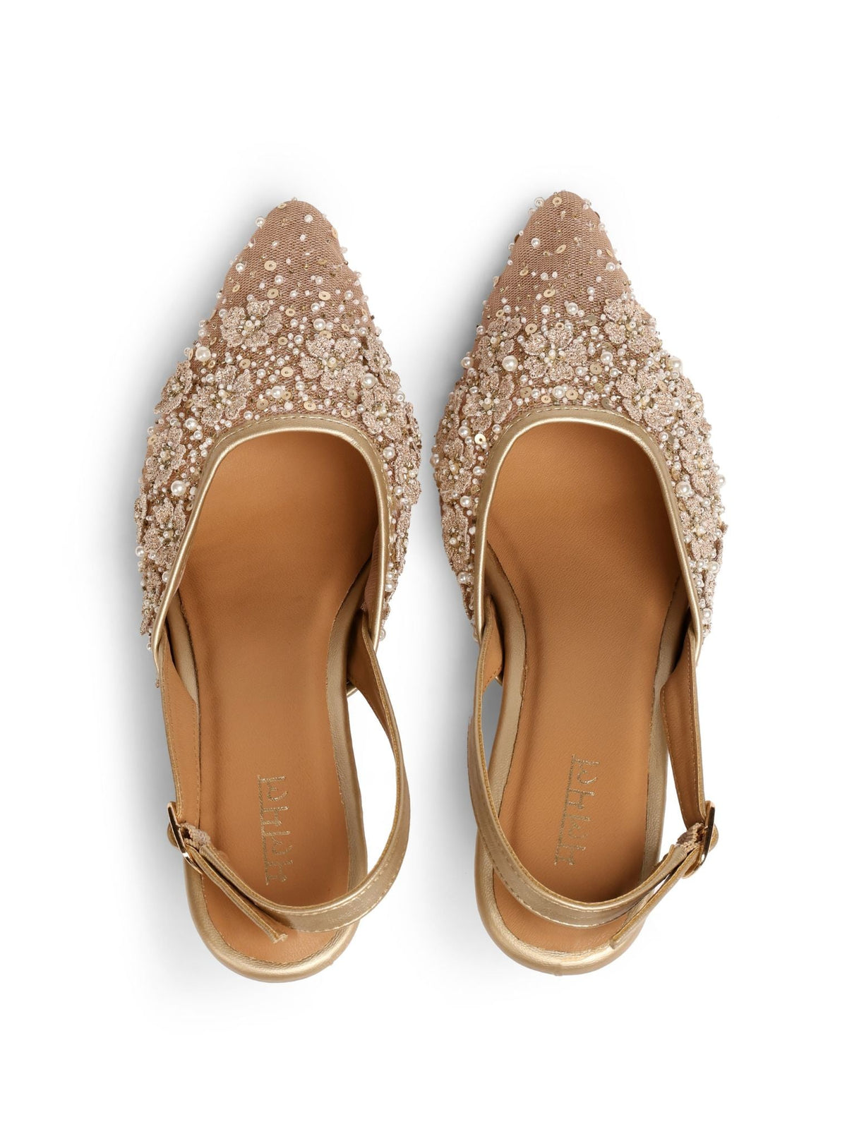 Party Popper Gold Vegan Pointy Heel