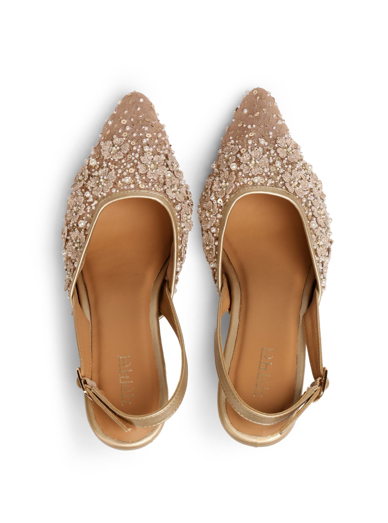 Party Popper Gold Vegan Pointy Heel